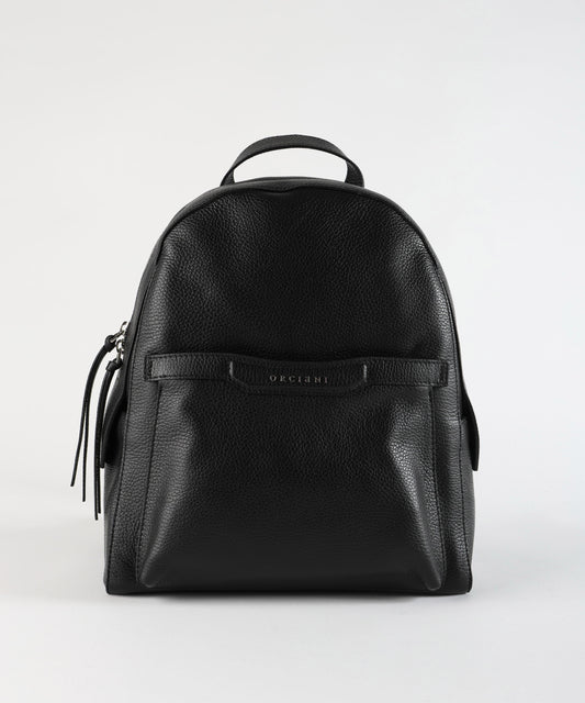 ORCIANI Zaino in Pelle Martellata Made in Italy con Finiture in Palladio