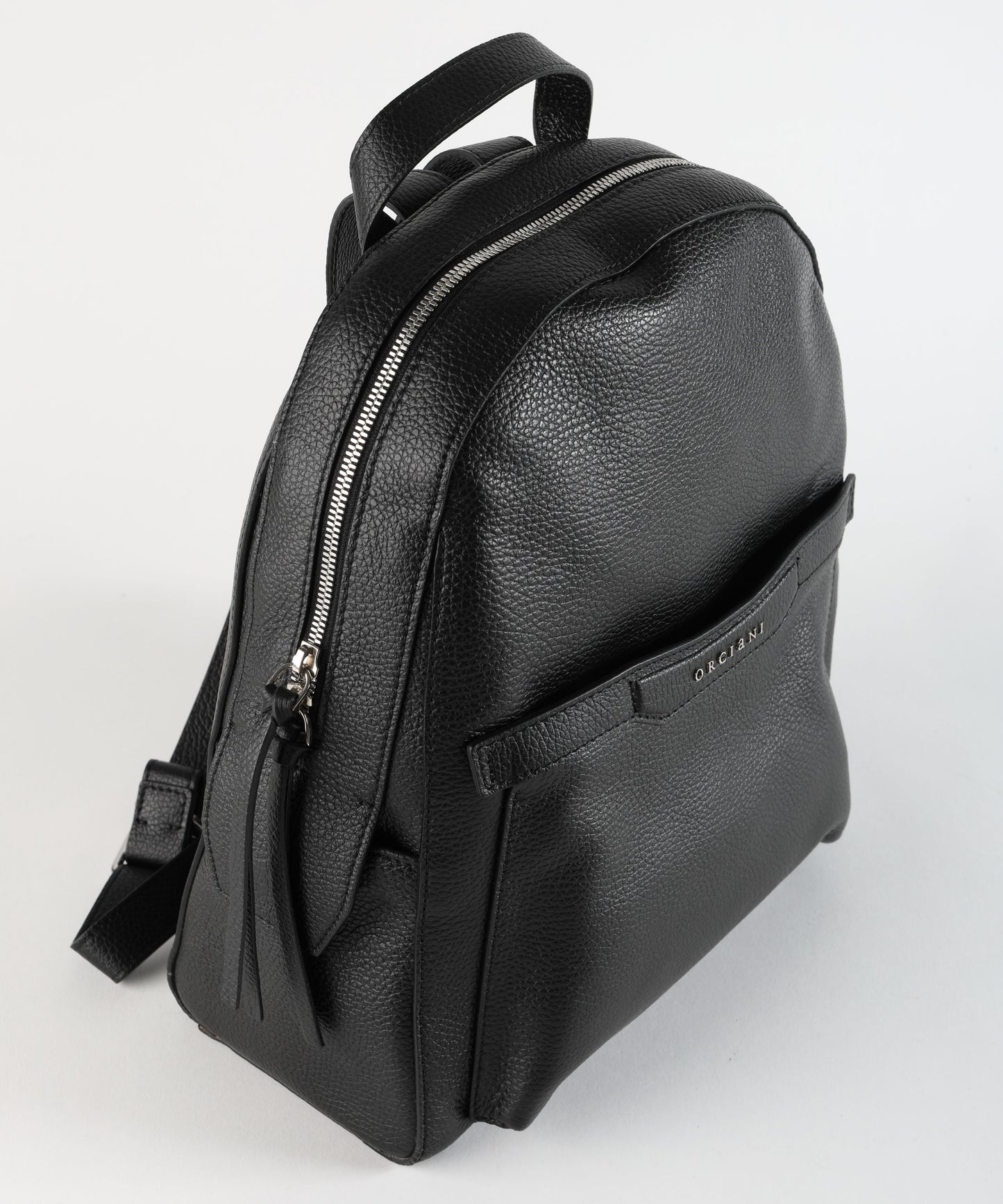 ORCIANI Zaino in Pelle Martellata Made in Italy con Finiture in Palladio