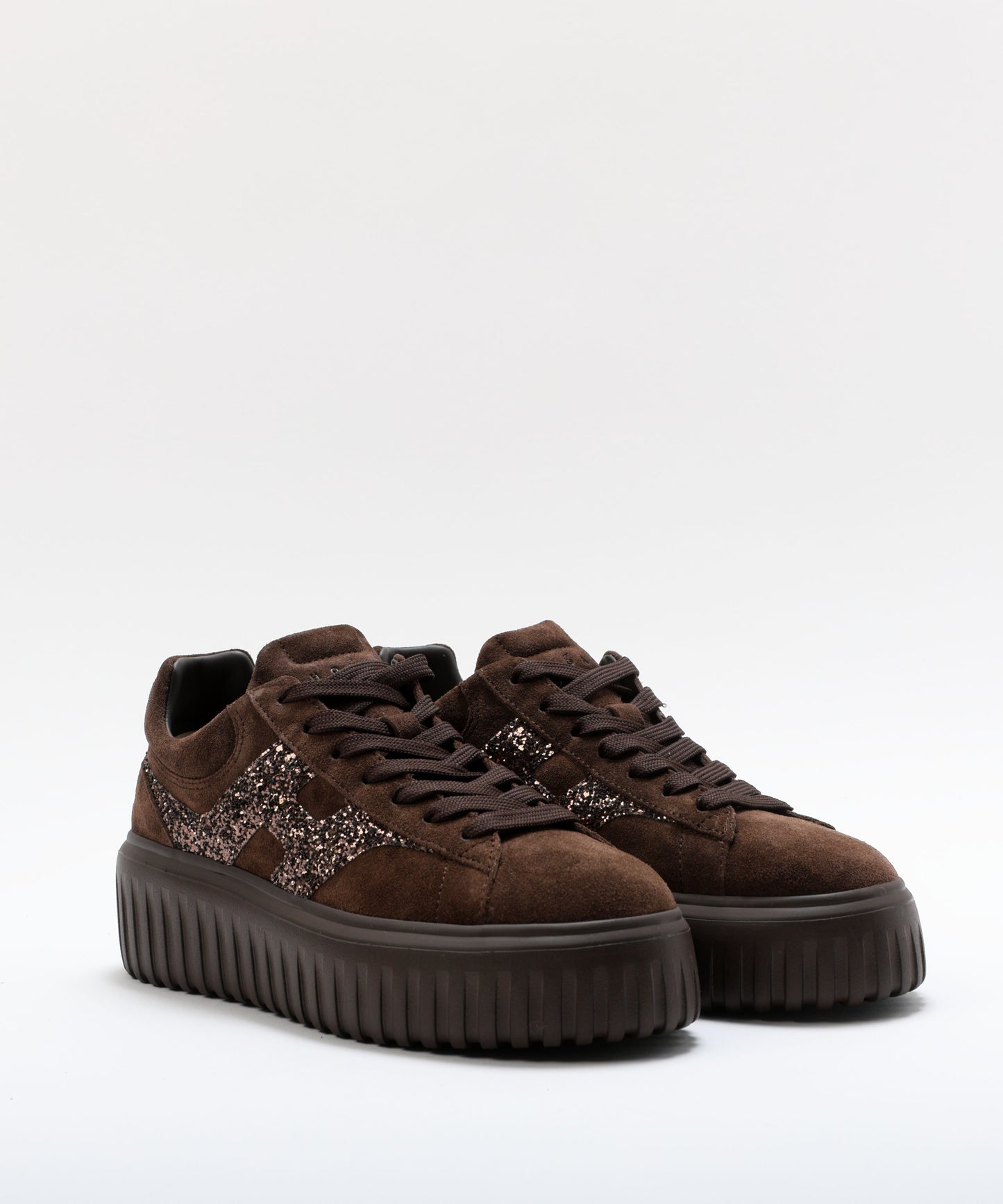 HOGAN  Sneakers con logo glitterato