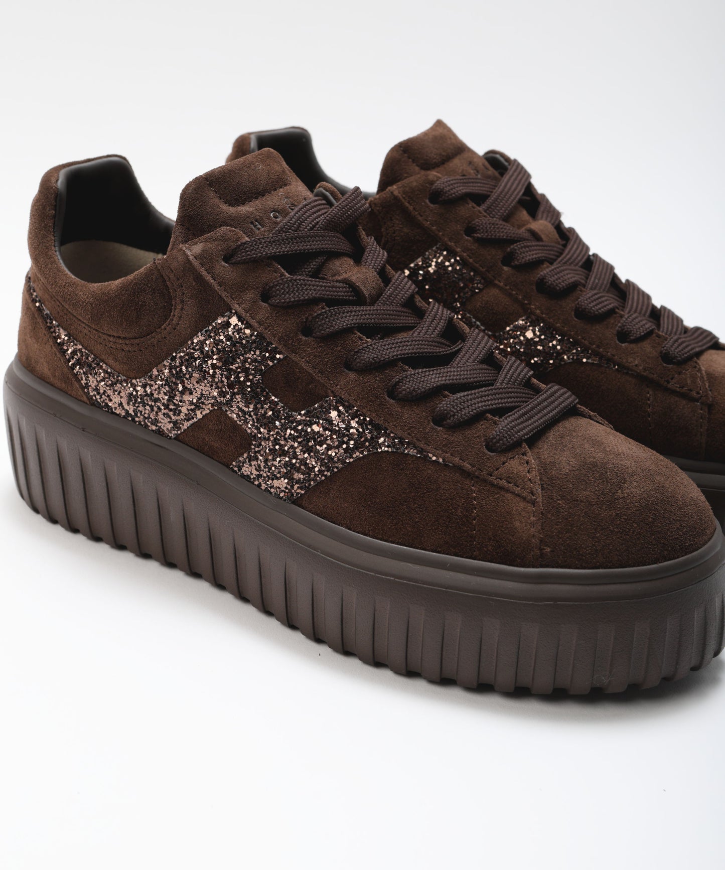 HOGAN  Sneakers con logo glitterato