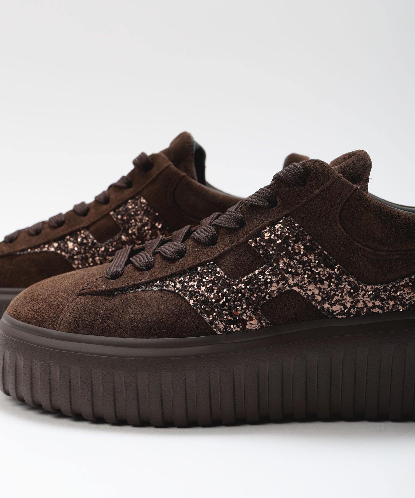 HOGAN  Sneakers con logo glitterato