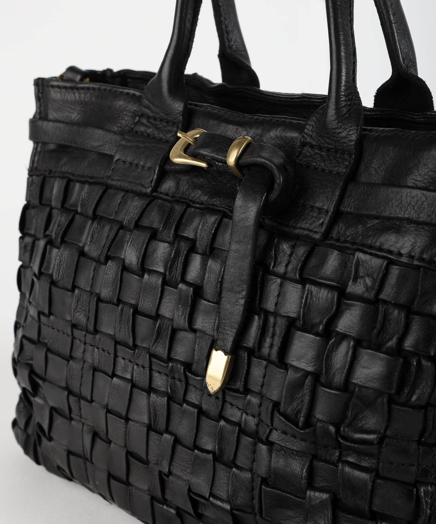 CAMPOMAGGI Shopper piccola intrecciata