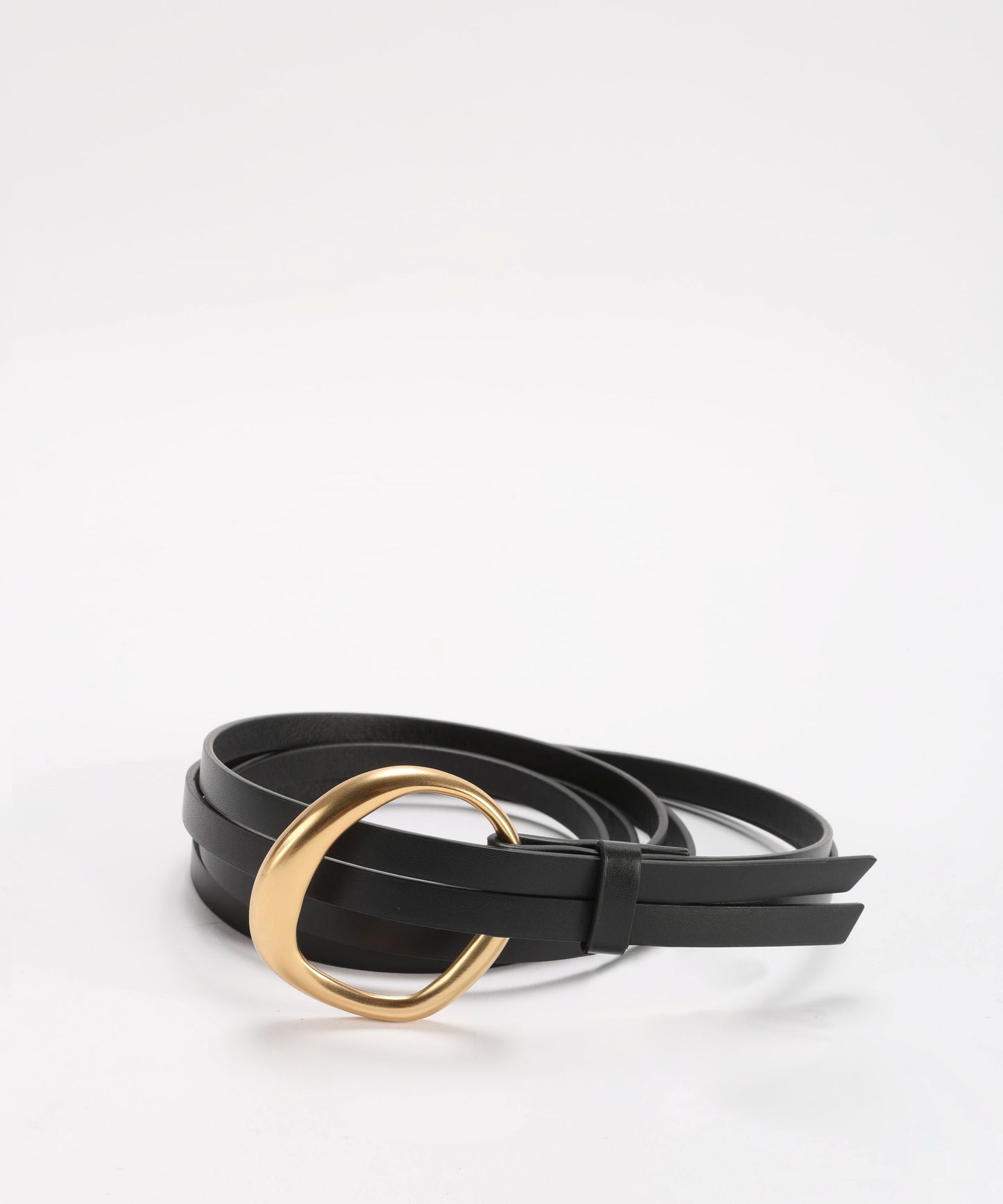 MEIMEI Cintura sottile fibbia scultura oro