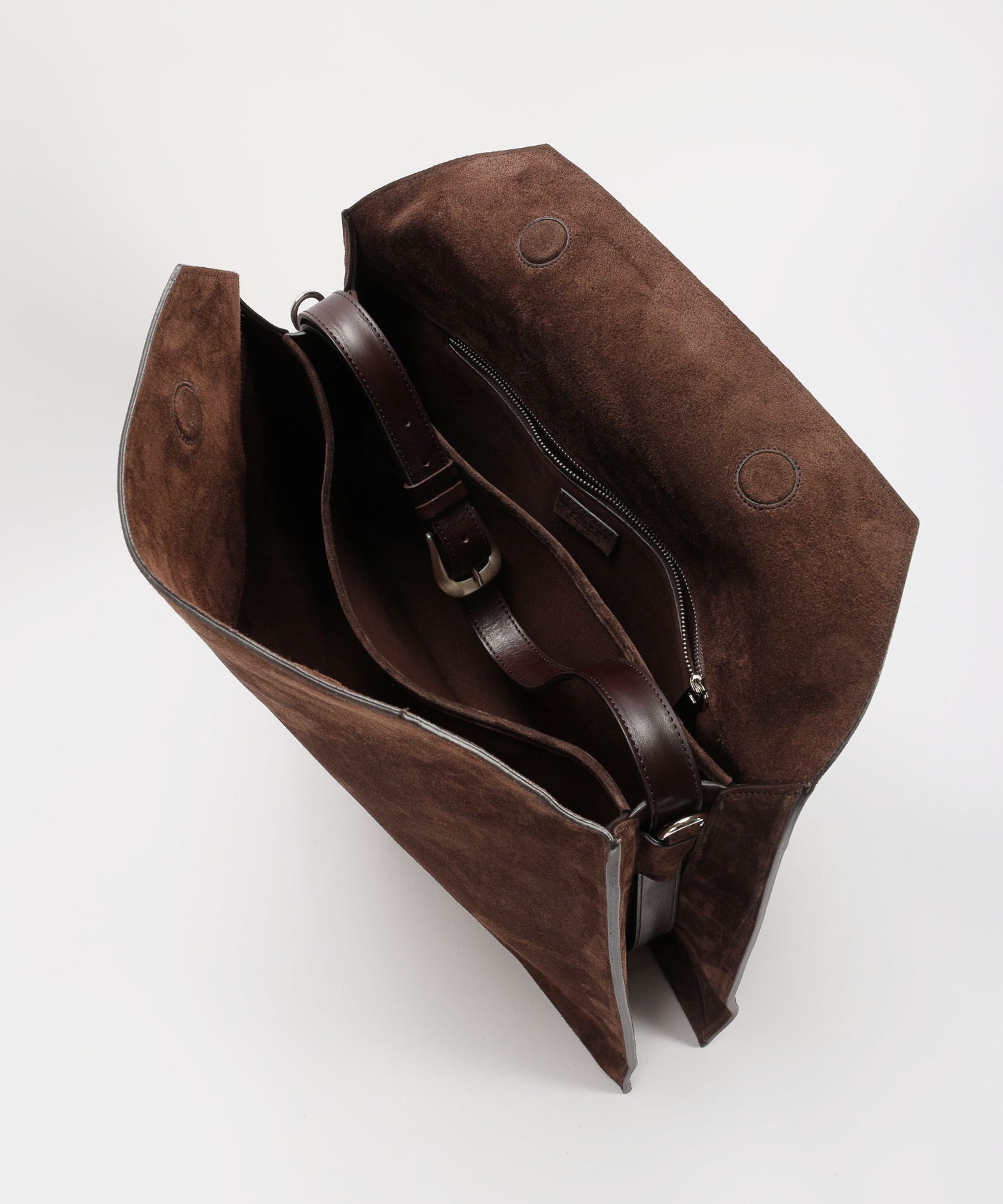 ORCIANI Borsa Trinity Peach Large a spalla in suede e cuoio