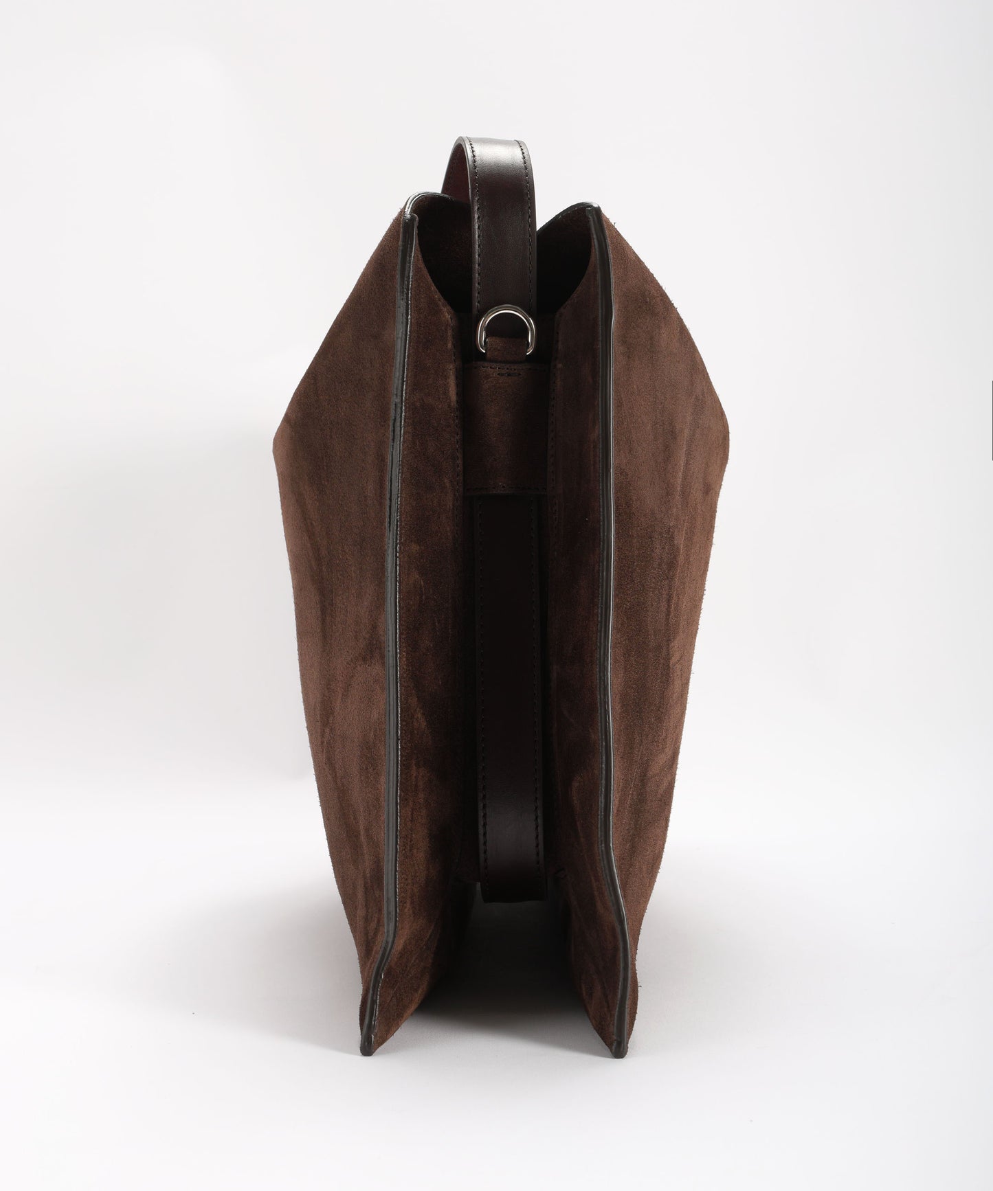 ORCIANI Borsa Trinity Peach Large a spalla in suede e cuoio