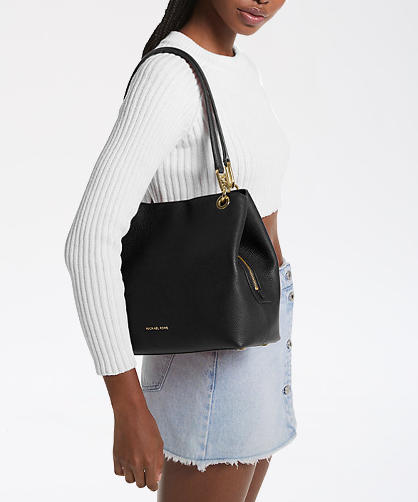 MICHAEL KORS Borsa tote Kensington grande in pelle martellata