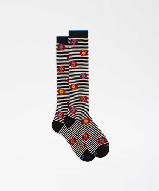 GALLO Calzini lunghi da uomo in cotone con motivo vinile