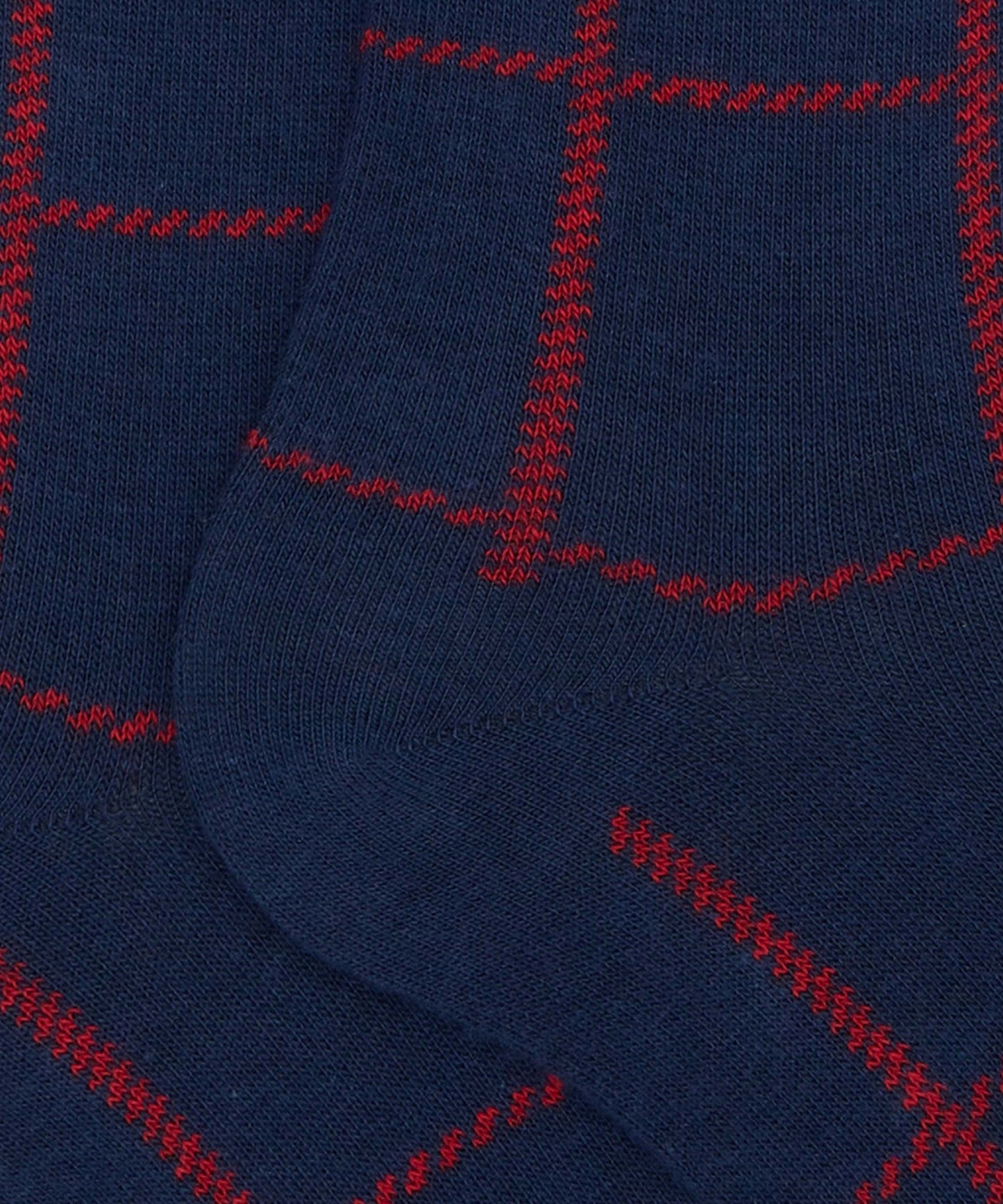 GALLO Calzini lunghi da uomo in cotone con motivo a vetri