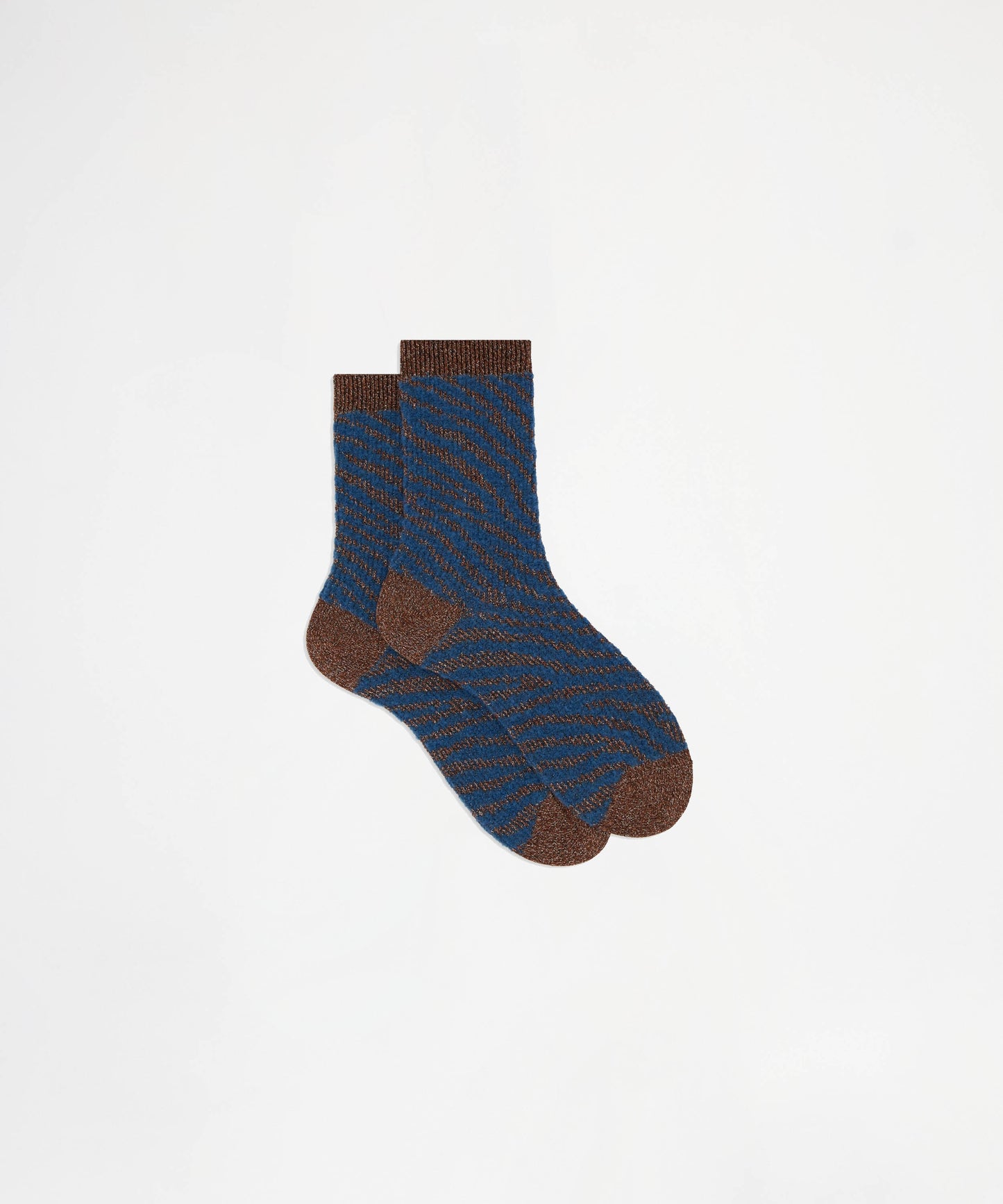 GALLO Short Socks with Zebra Pattern