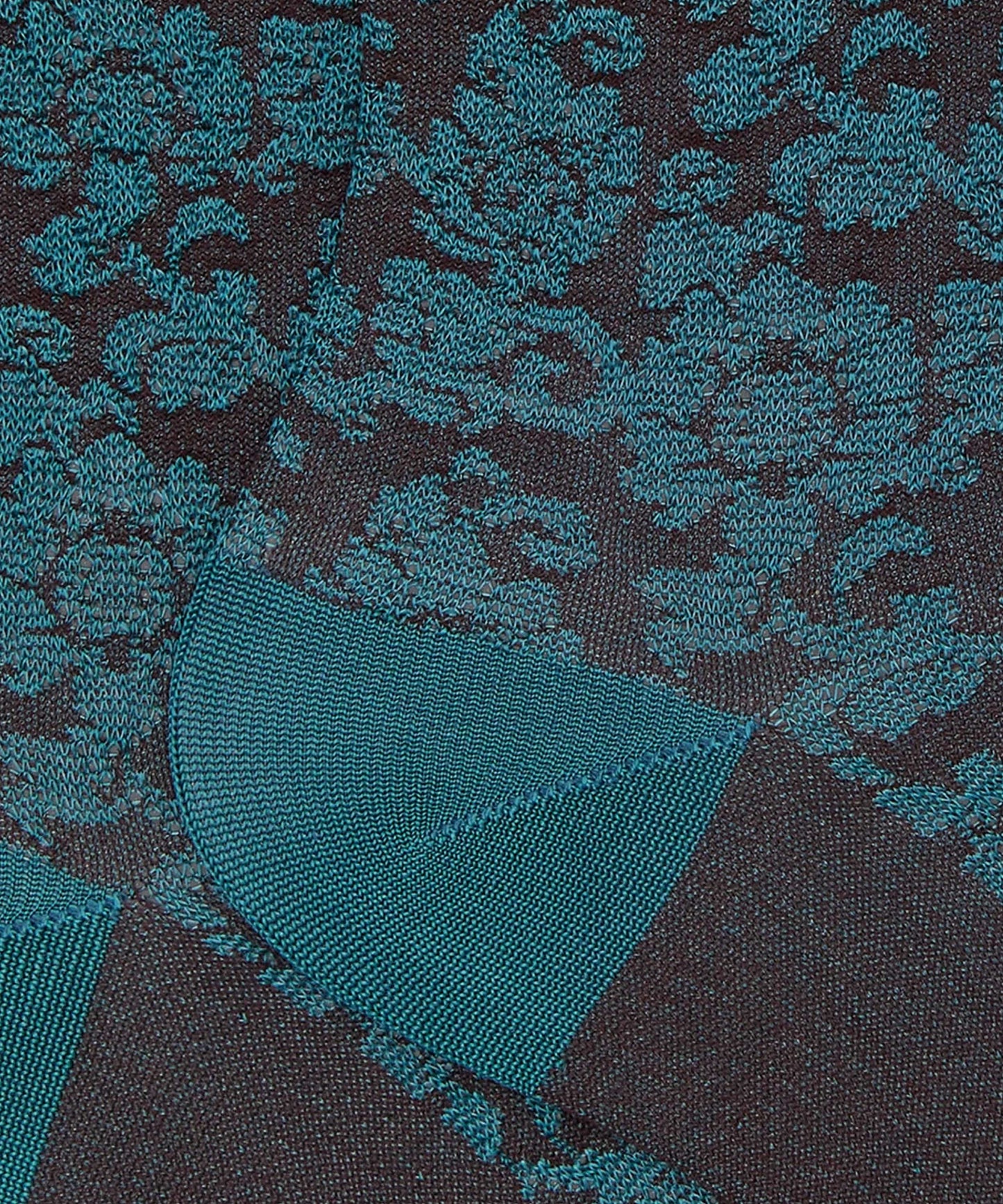 GALLO Women’s Short Socks with Floral Brocade Pattern