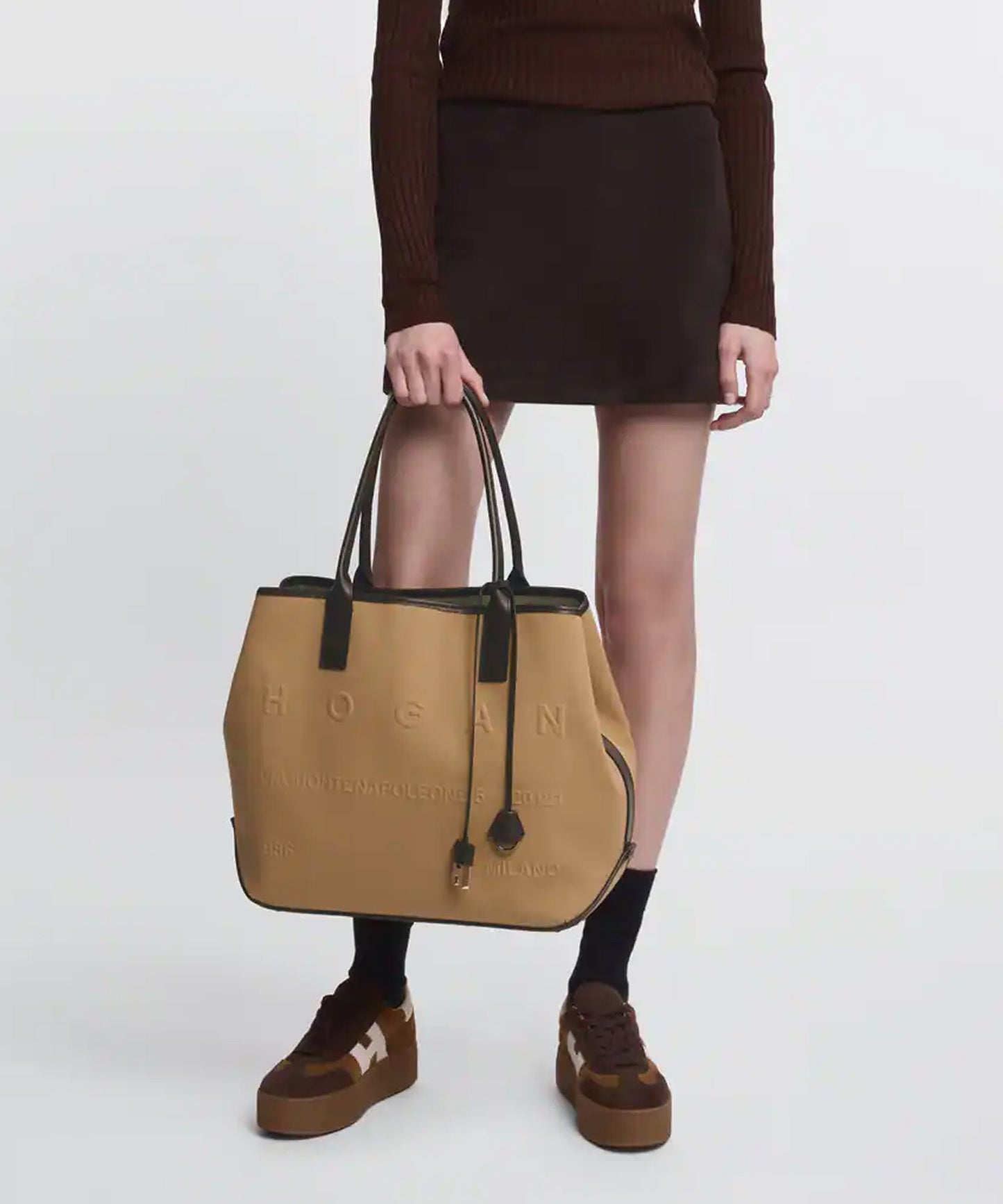 HOGAN  Medium Script Shopping Bag