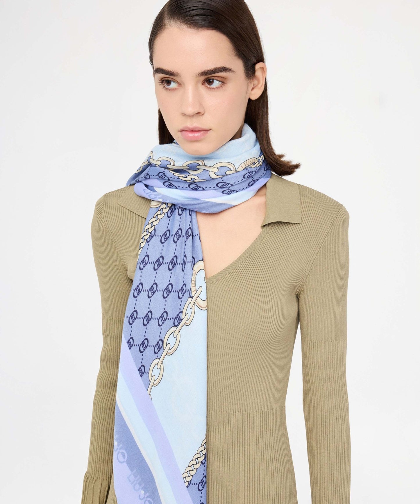LIUJO SOFT Monogram-Print Scarf