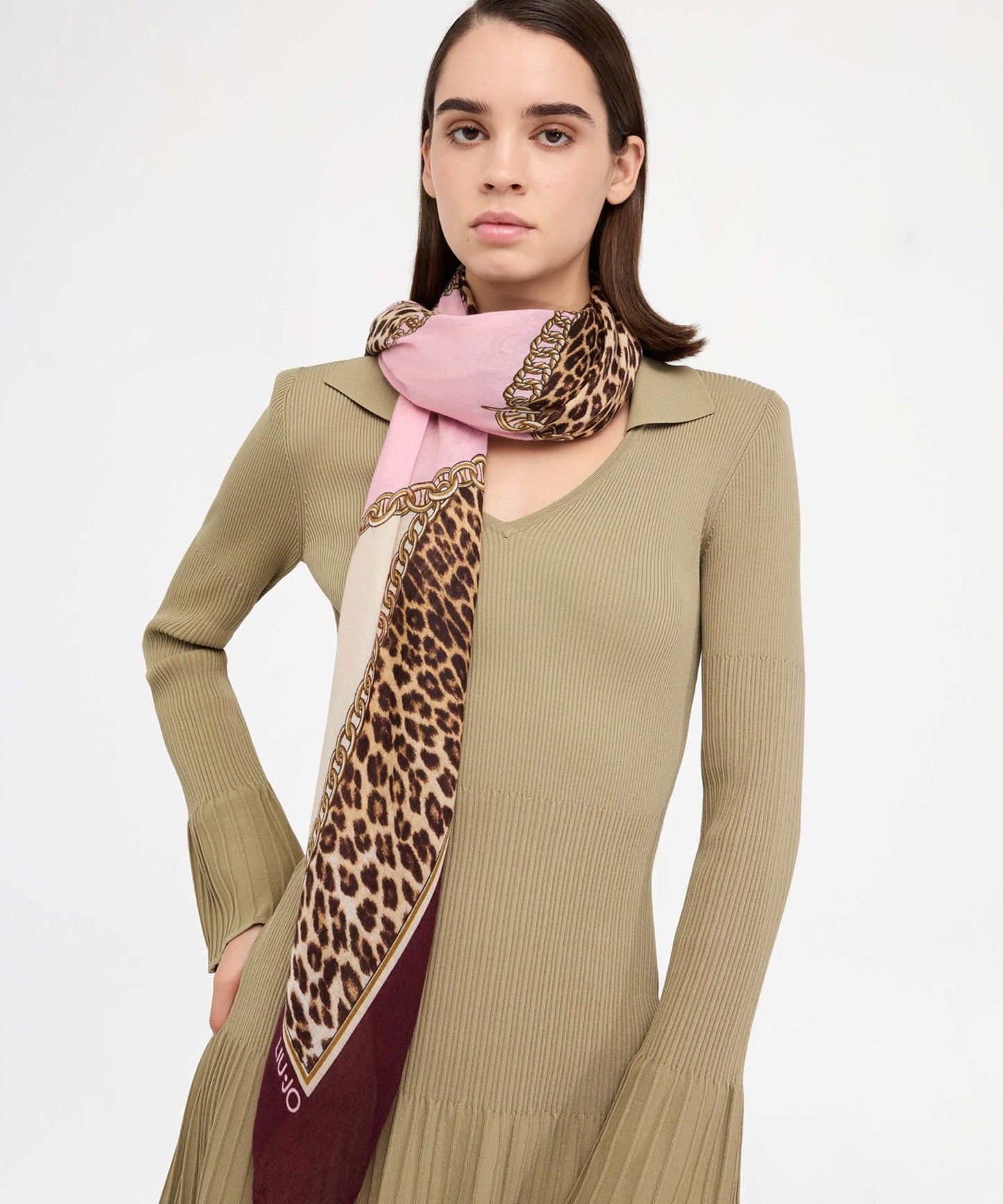 LIUJO SOFT Animal-Print Scarf