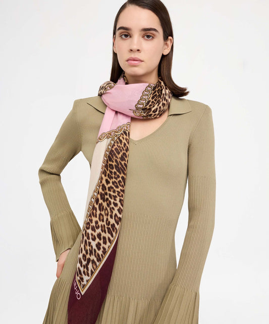 LIUJO SOFT Animal-Print Scarf