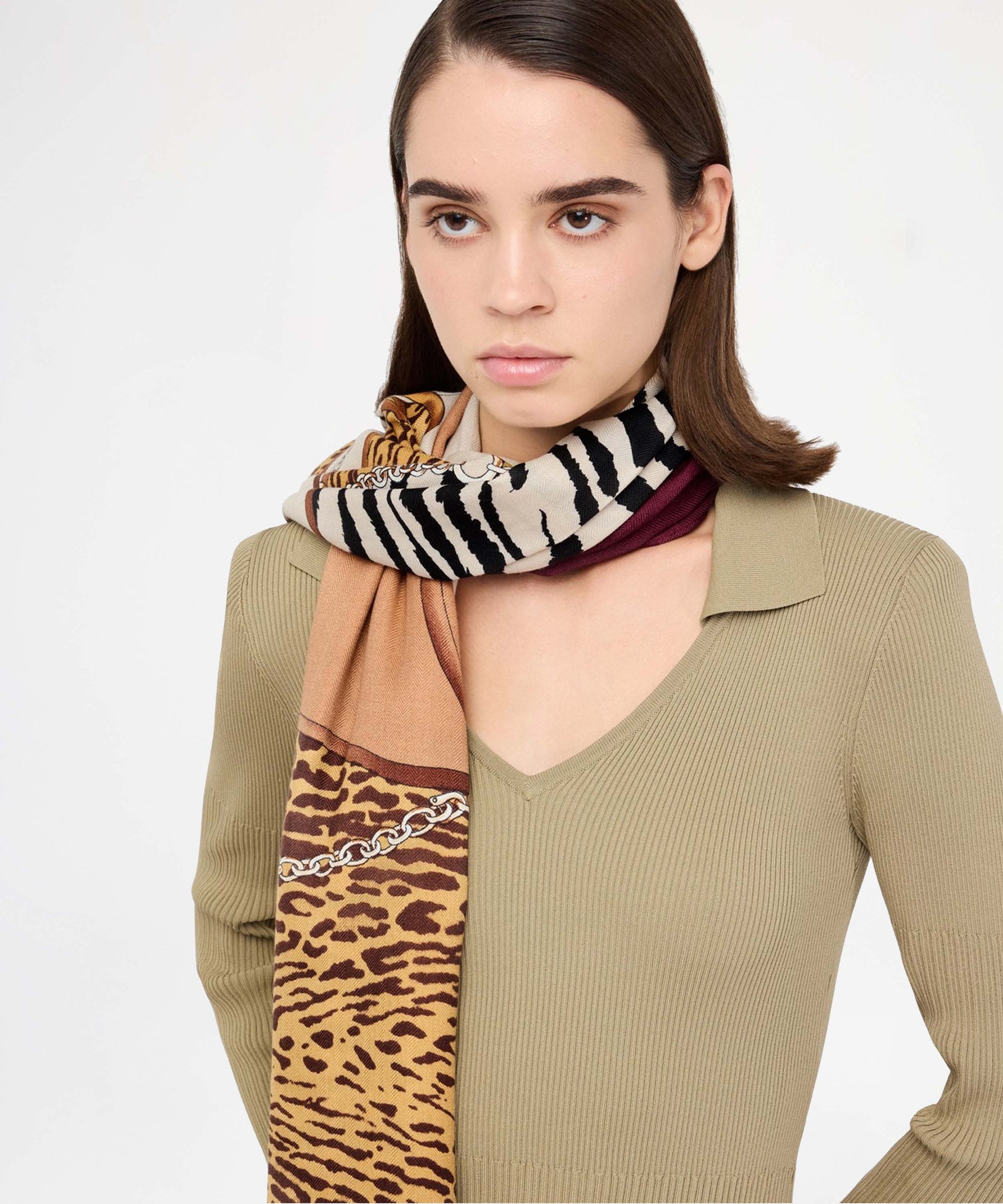 LIUJO SOFT Foulard grande stampa animalier
