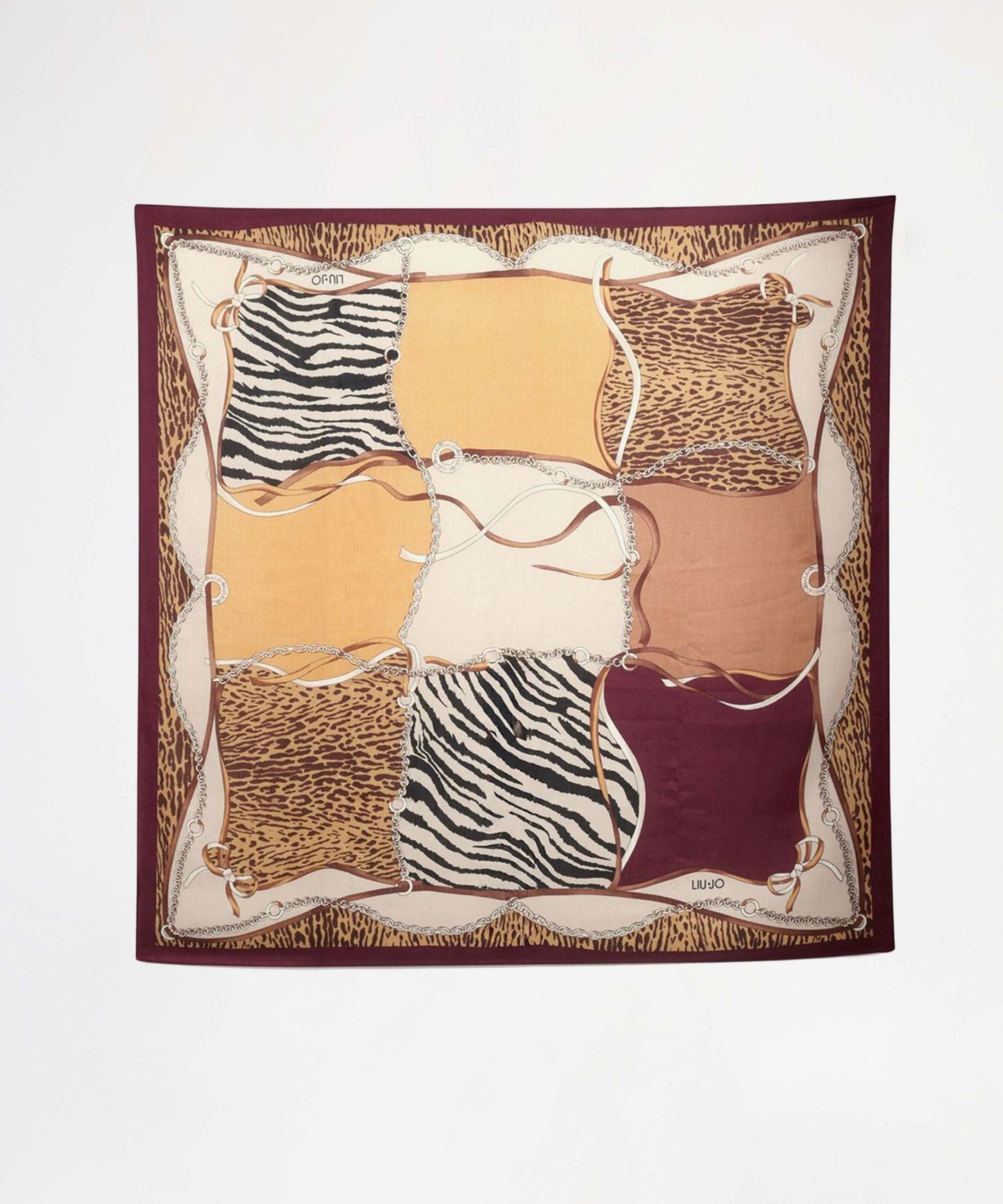 LIUJO SOFT Large Scarf with Animal Print