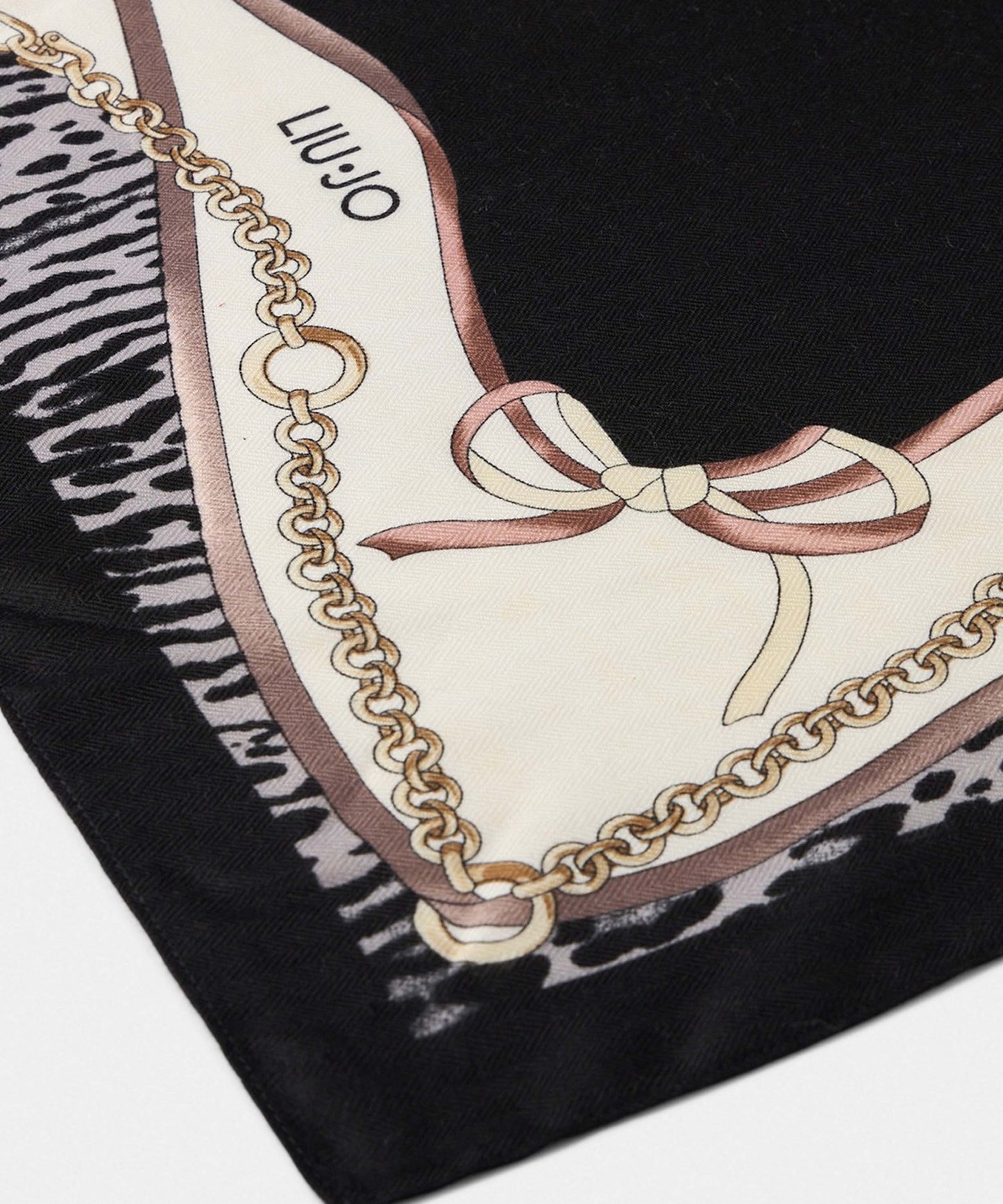 LIUJO SOFT Large Scarf with Animal Print