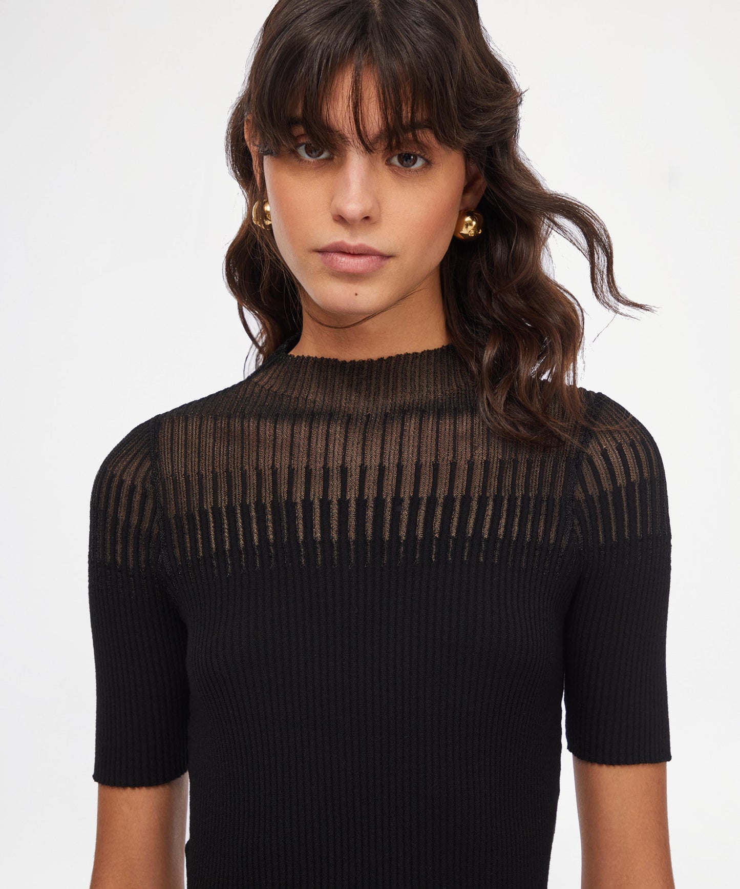 LIUJO BLACK Maglia a costine