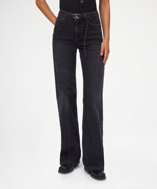 LIUJO denim Bubble Flare Jeans