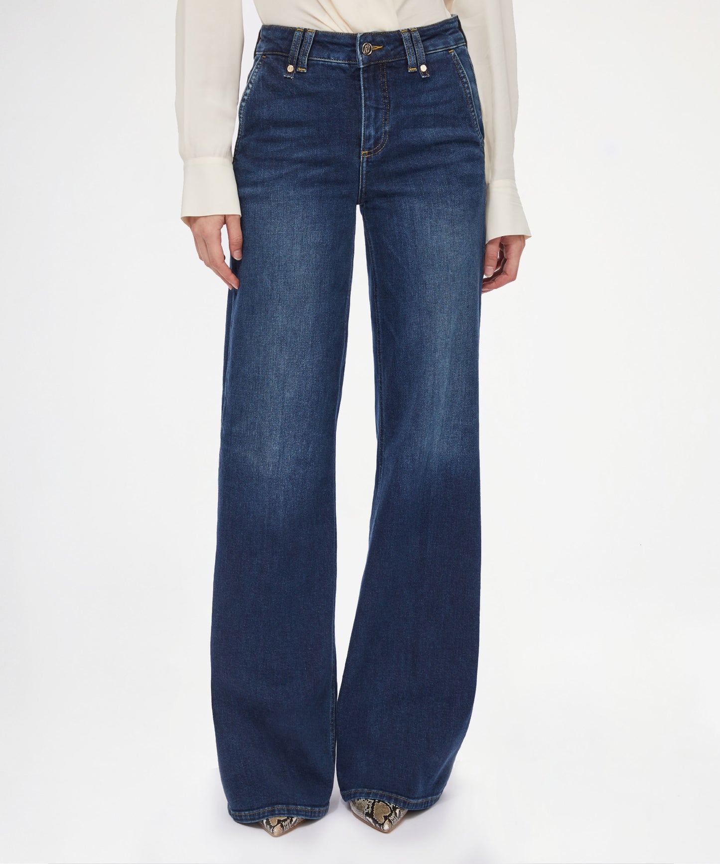 LIUJO denim Wide-Leg Jeans