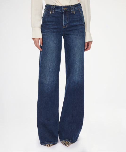 LIUJO denim Wide-Leg Jeans