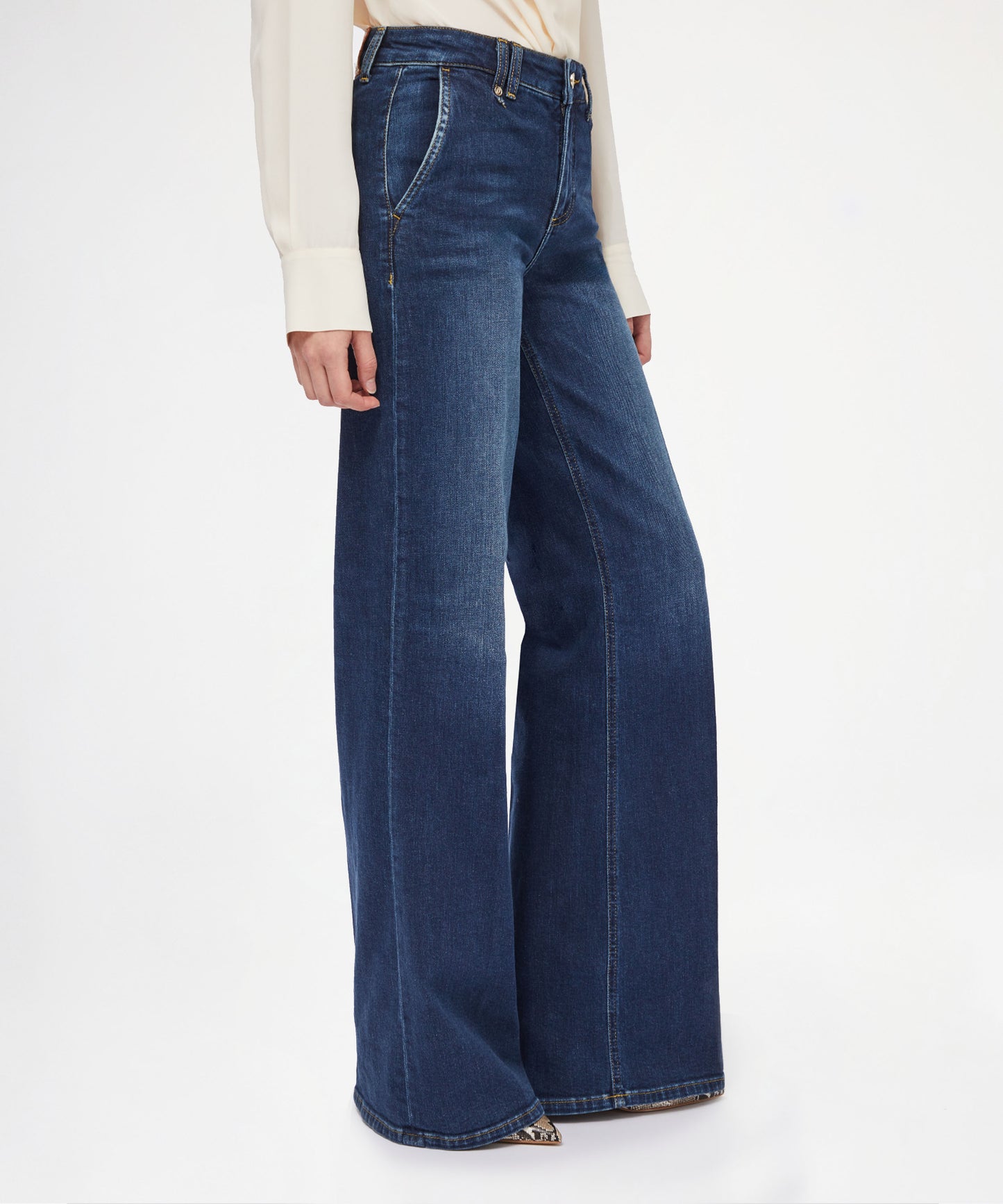 LIUJO denim Wide-Leg Jeans