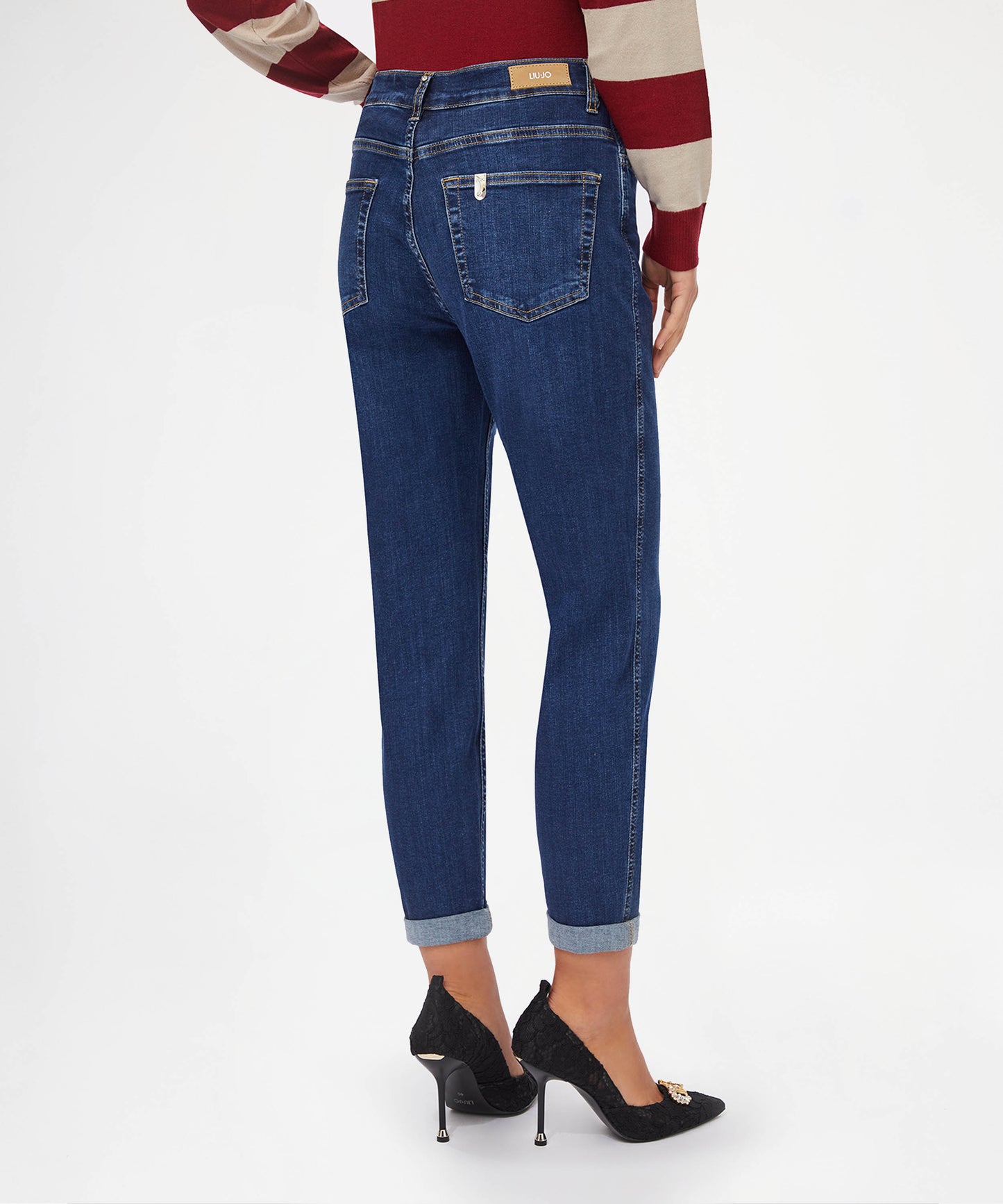 LIUJO denim High-Waisted Carrot-Fit Jeans