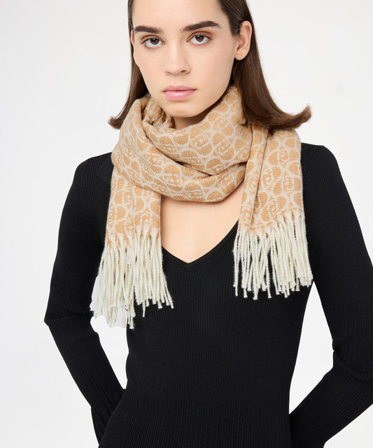 LIUJO SOFT Stole with monogram logo
