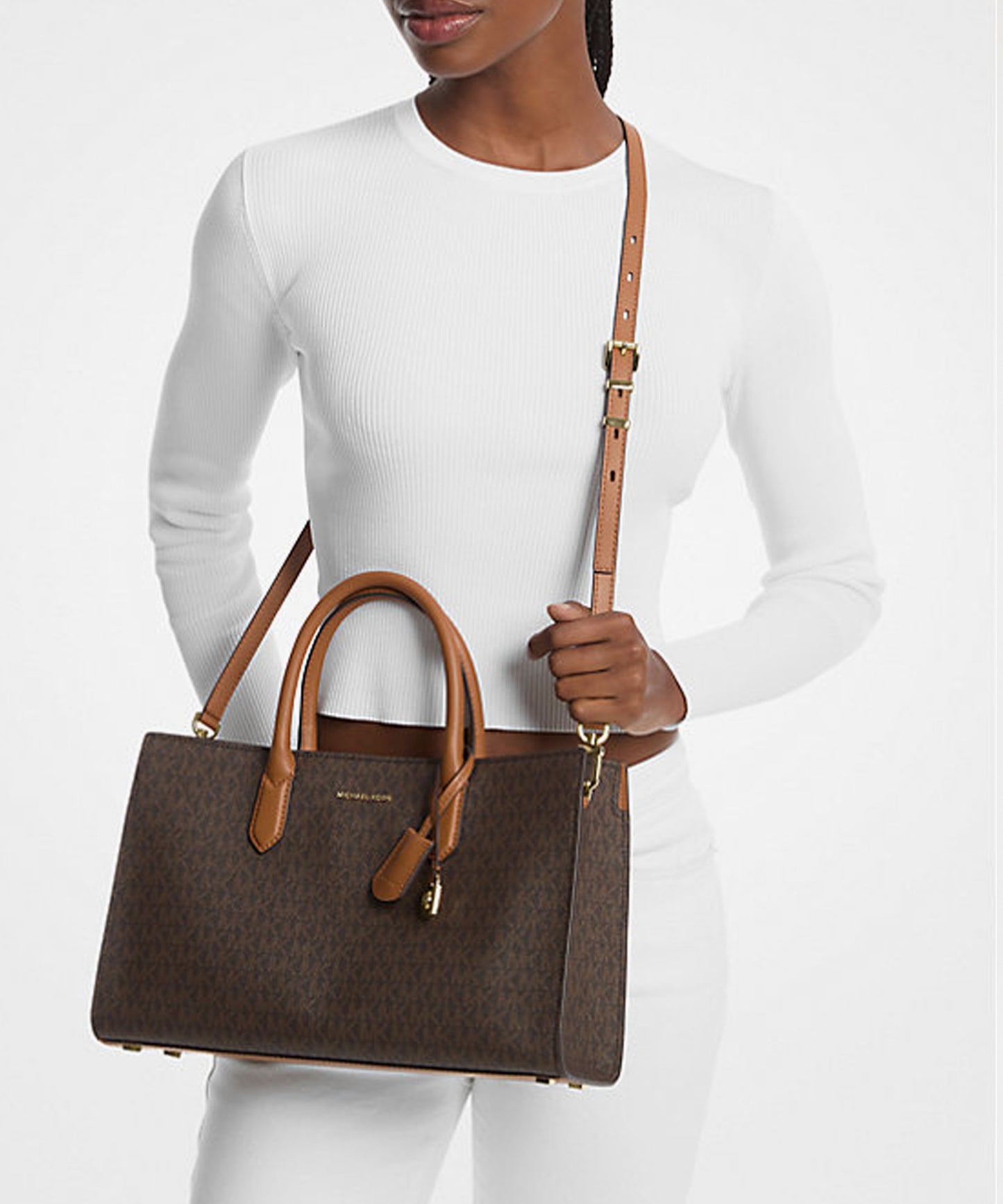 MICHAEL KORS Scarlett Medium Signature Logo Satchel