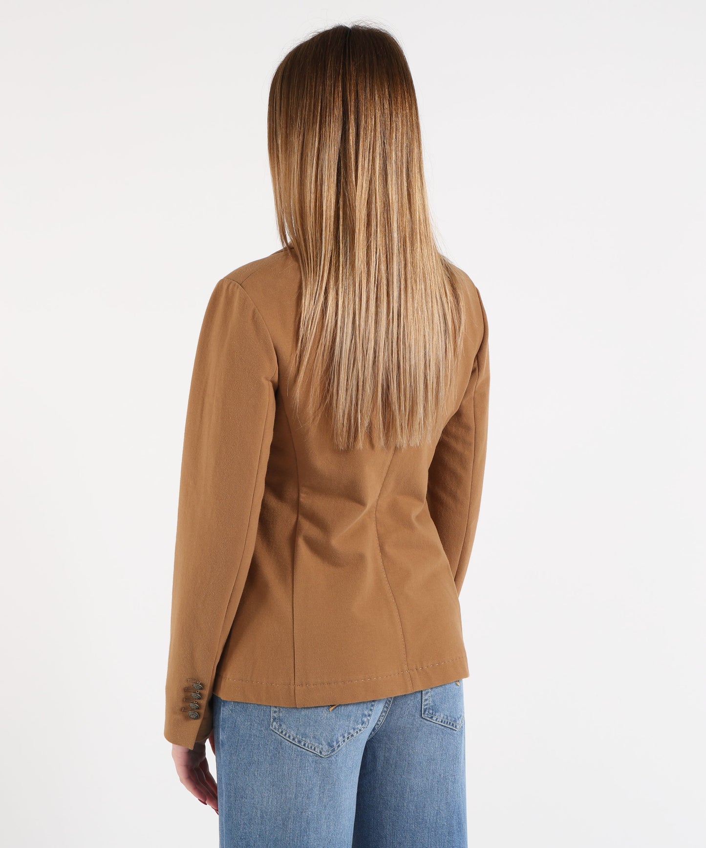 CIRCOLO 1901 Women’s Light-Dyed Fleece Jacket with Notch Collar