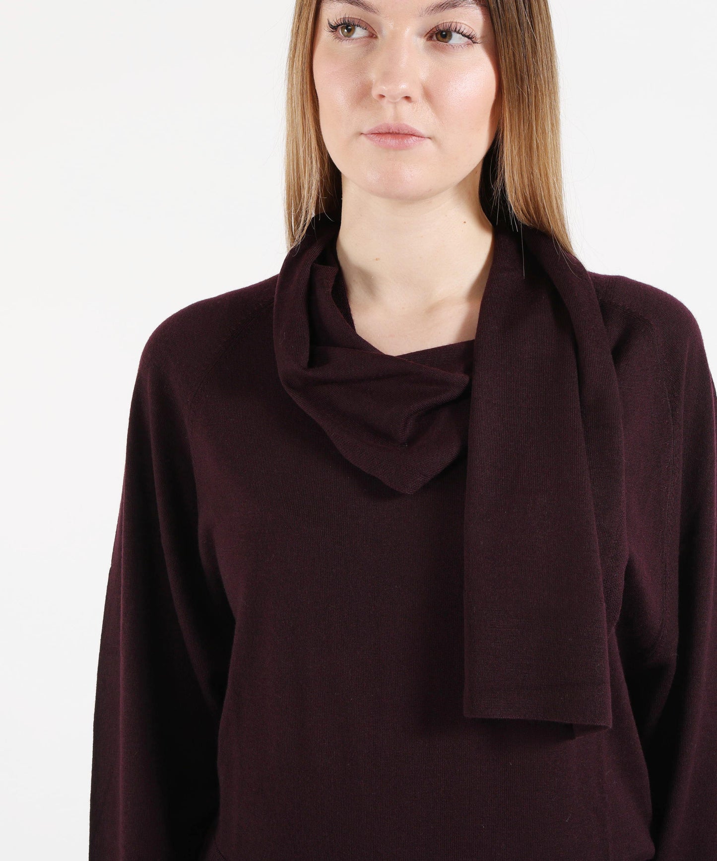 MEIMEI Pullover Donna Meimeij con Motivo Foulard e Scollo a V