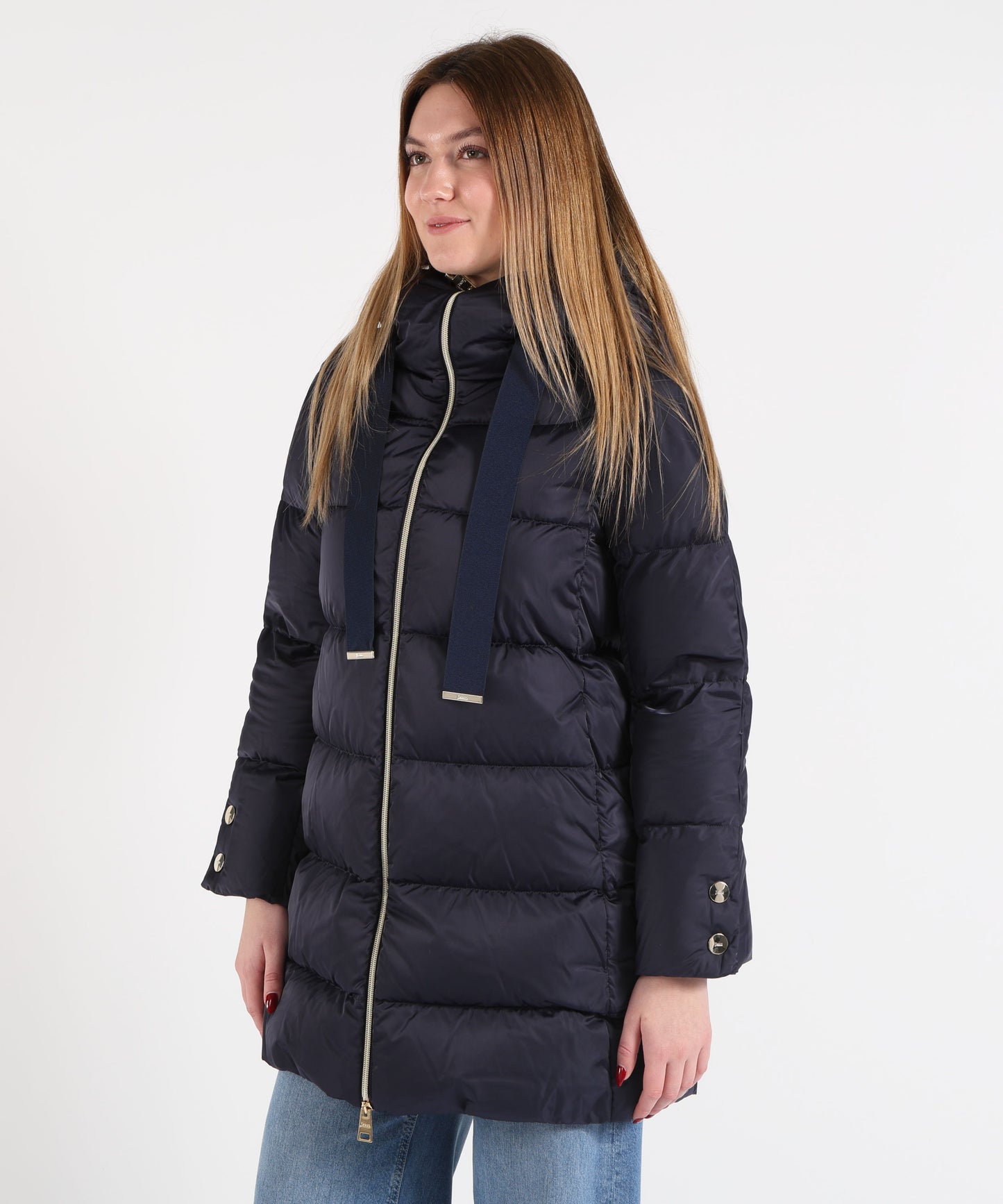 HERNO A-Shape Jacket in Satin