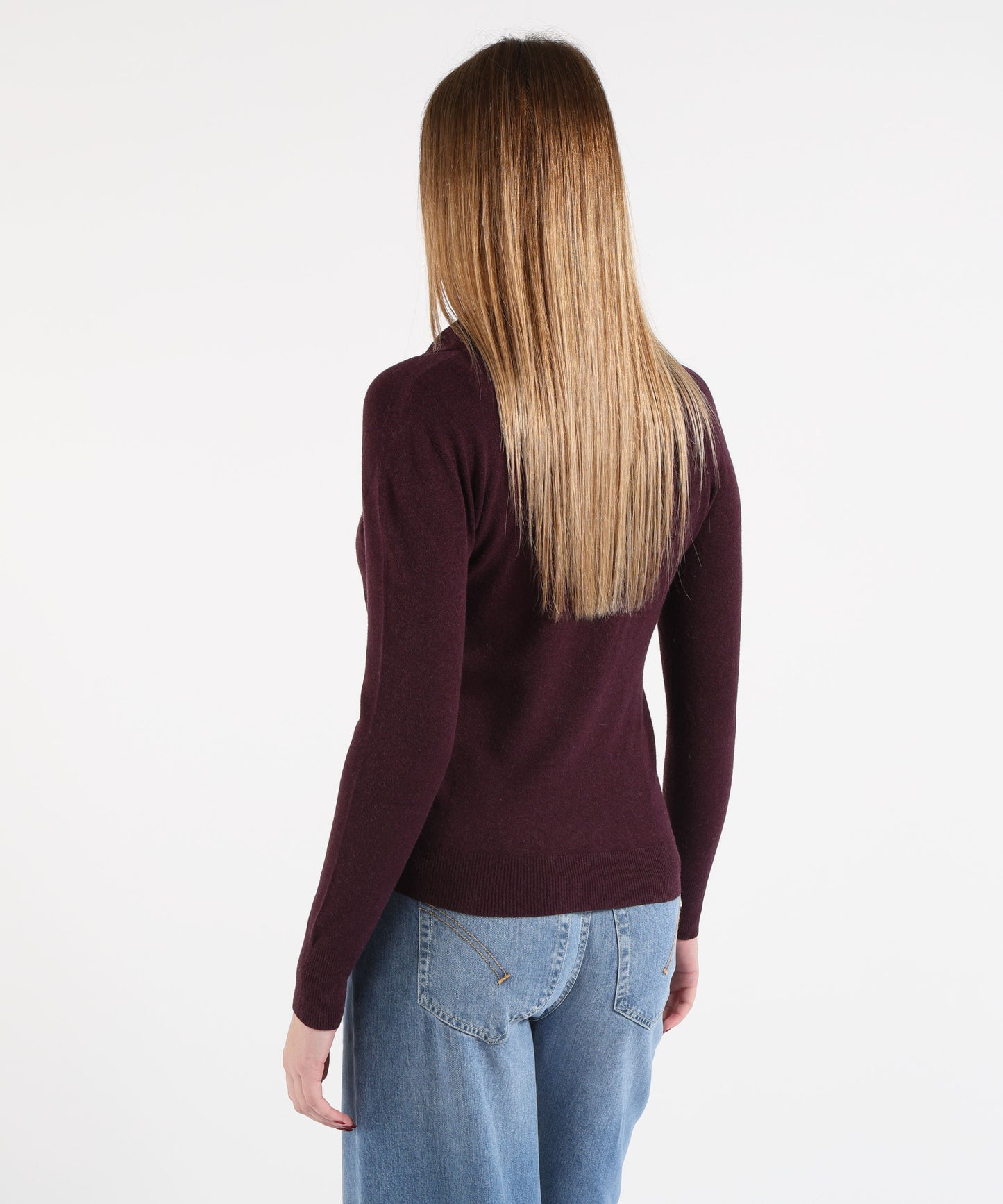 KAOS Polo Donna a Maniche Lunghe in Maglia