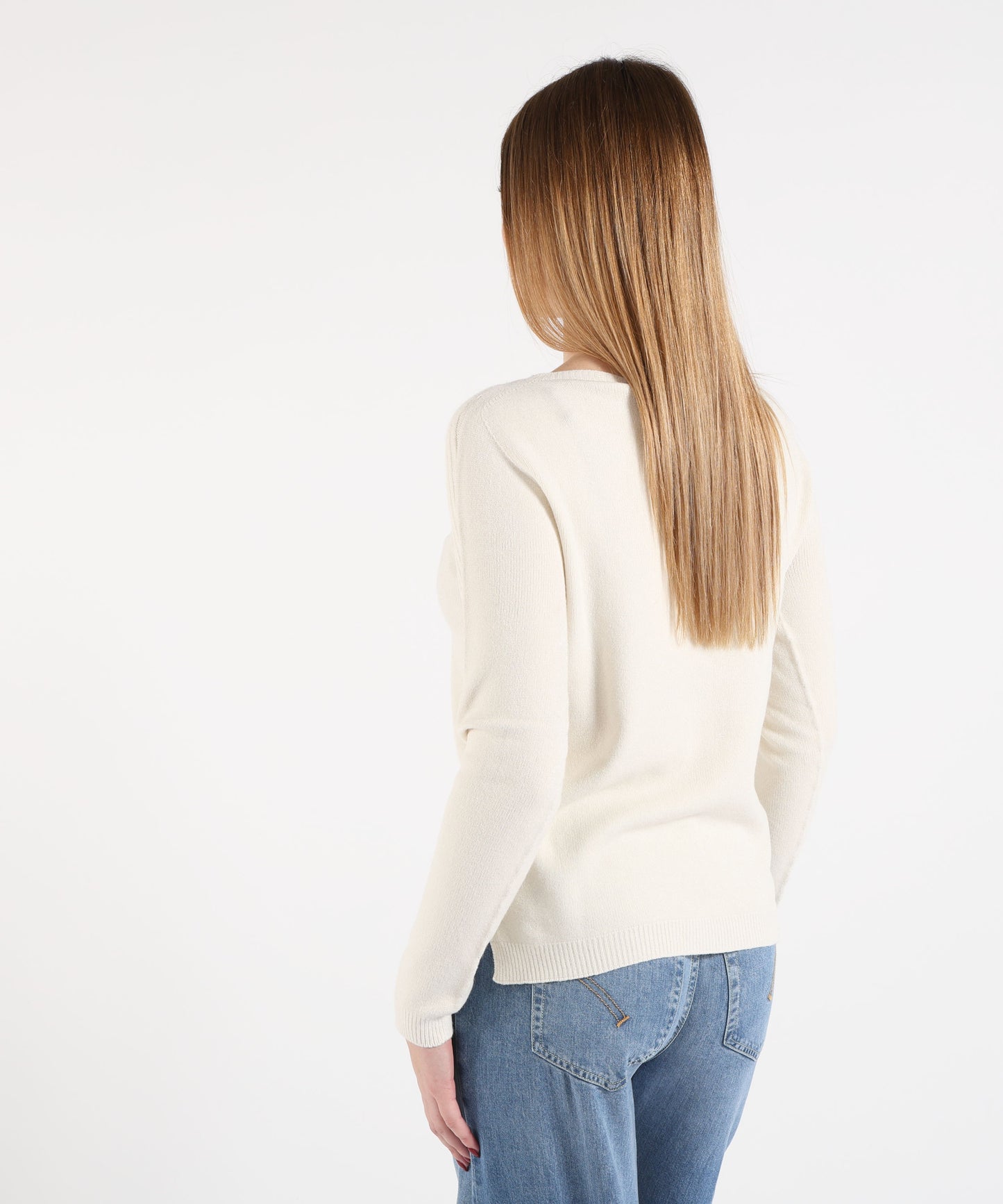 KAOS Maglia Donna con Scollo a Barchetta e Motivo Diagonale