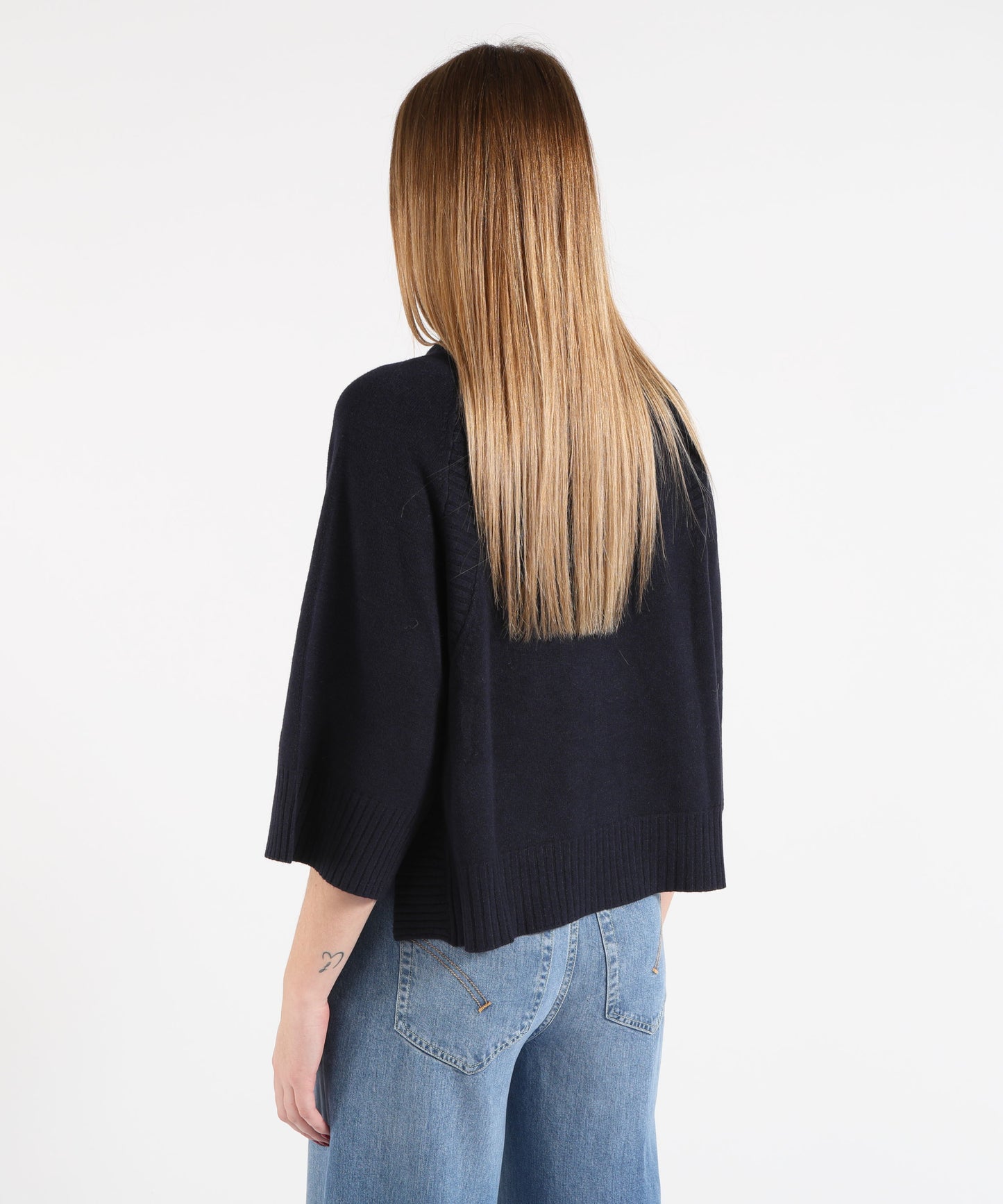 KAOS Maglione Donna Over a Collo Alto