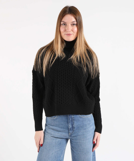 KAOS Women’s Kaos Cable Knit Turtleneck Sweater