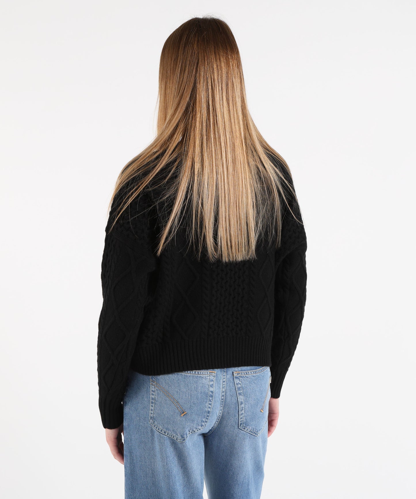 KAOS Women’s Kaos Cable Knit Turtleneck Sweater