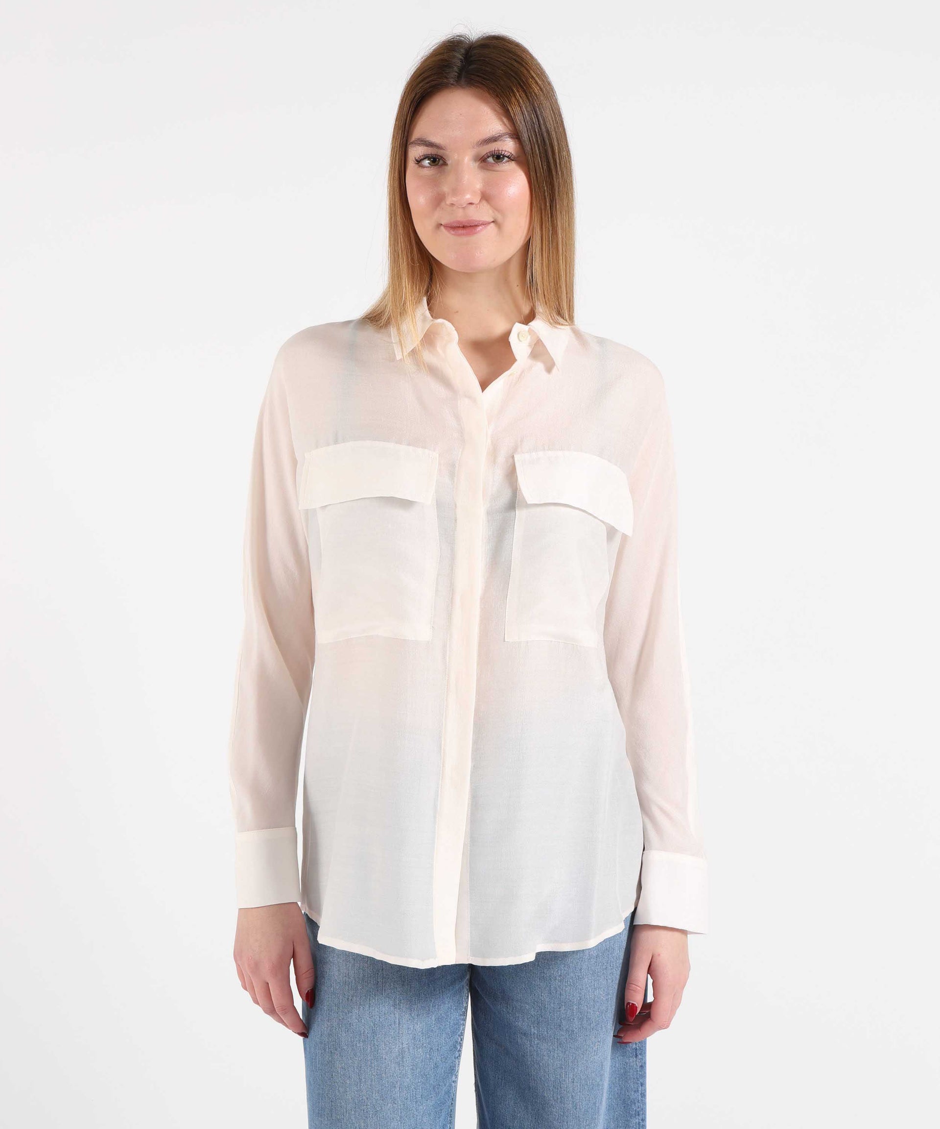 SEMICOUTURE Camicia Donna Sartoriale in Tessuti Premium