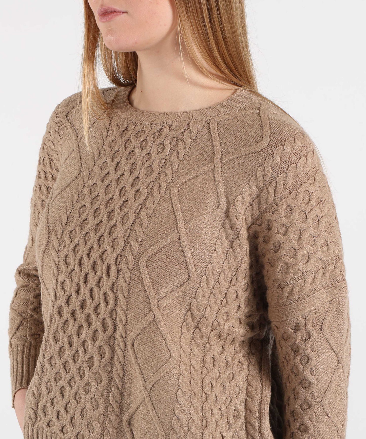 KAOS Women’s Casual Blouse in Silk Blend with Stripes and V-Neck