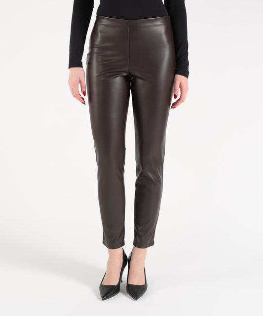 KAOS Women’s Leggings-Style Pants with Elastic Waist and Side Zipper