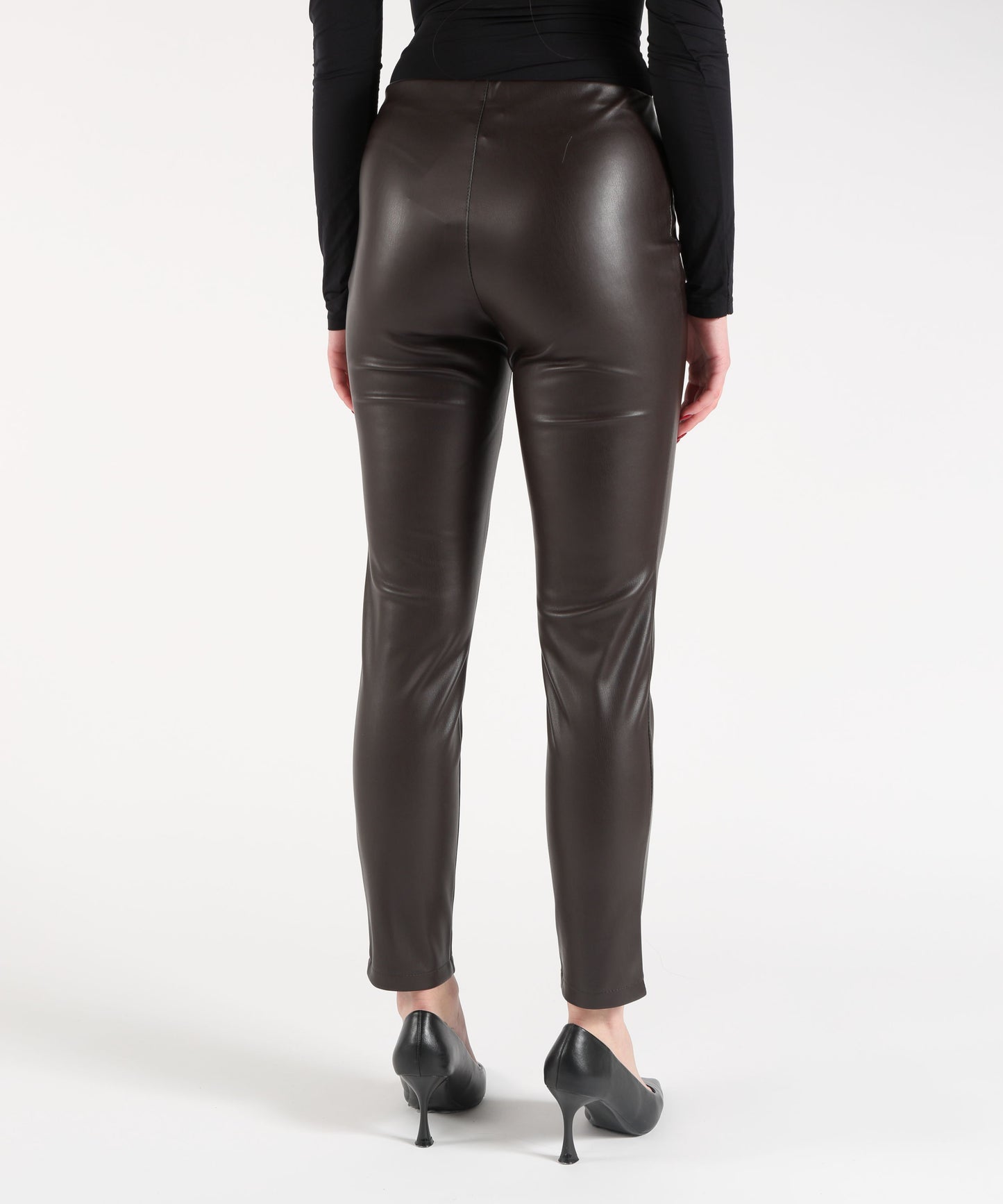 KAOS Women’s Leggings-Style Pants with Elastic Waist and Side Zipper