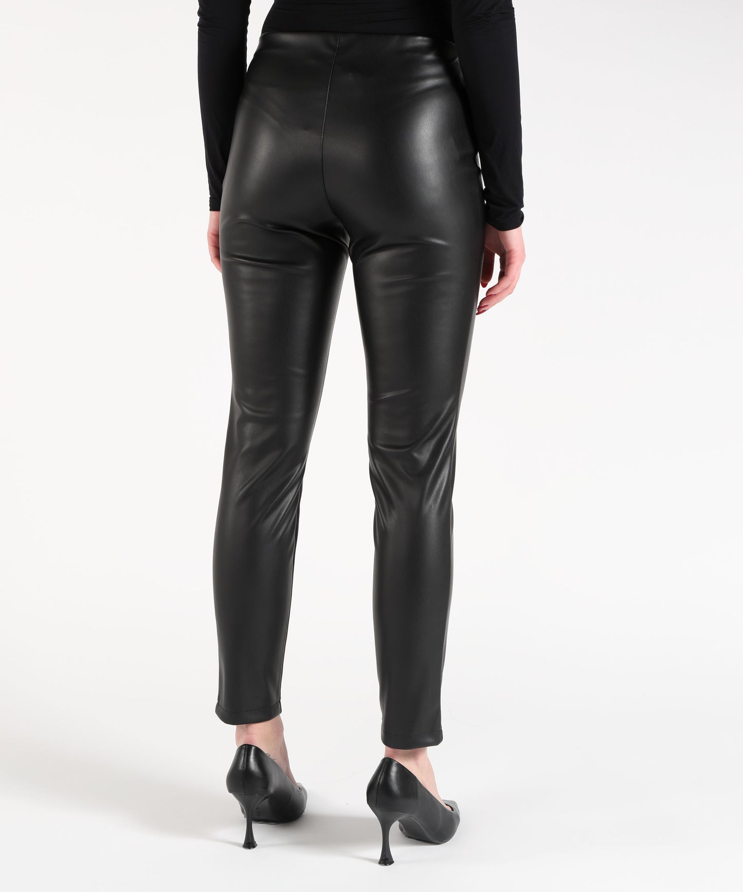 KAOS Women’s Leggings-Style Pants with Elastic Waist and Side Zipper