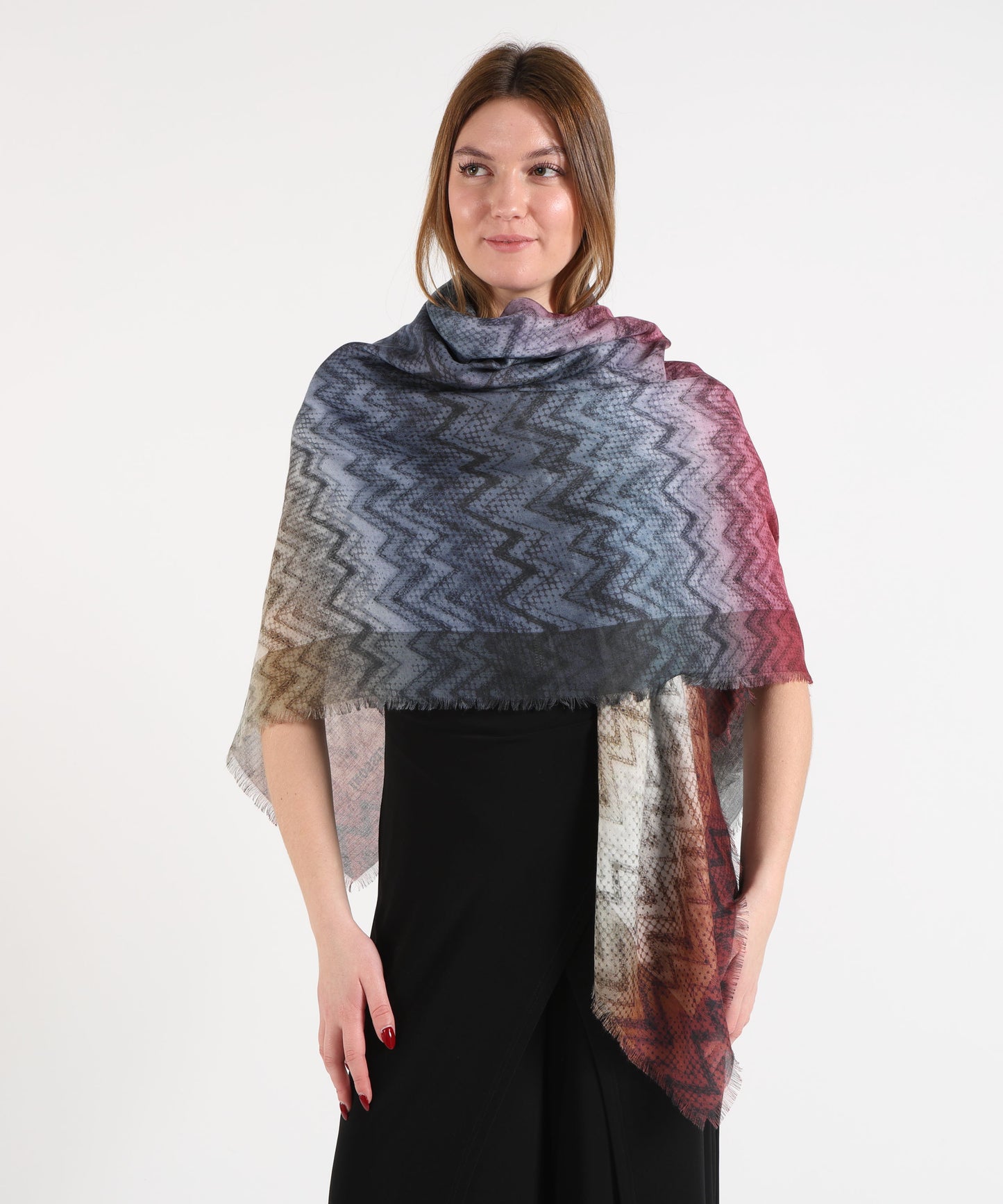 MISSONI Scialle Donna Fantasia Missoni Sfumata Multicolor