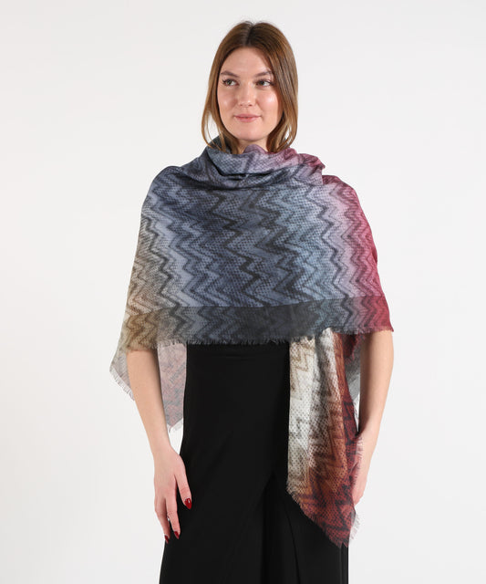 MISSONI Scialle Donna Fantasia Missoni Sfumata Multicolor