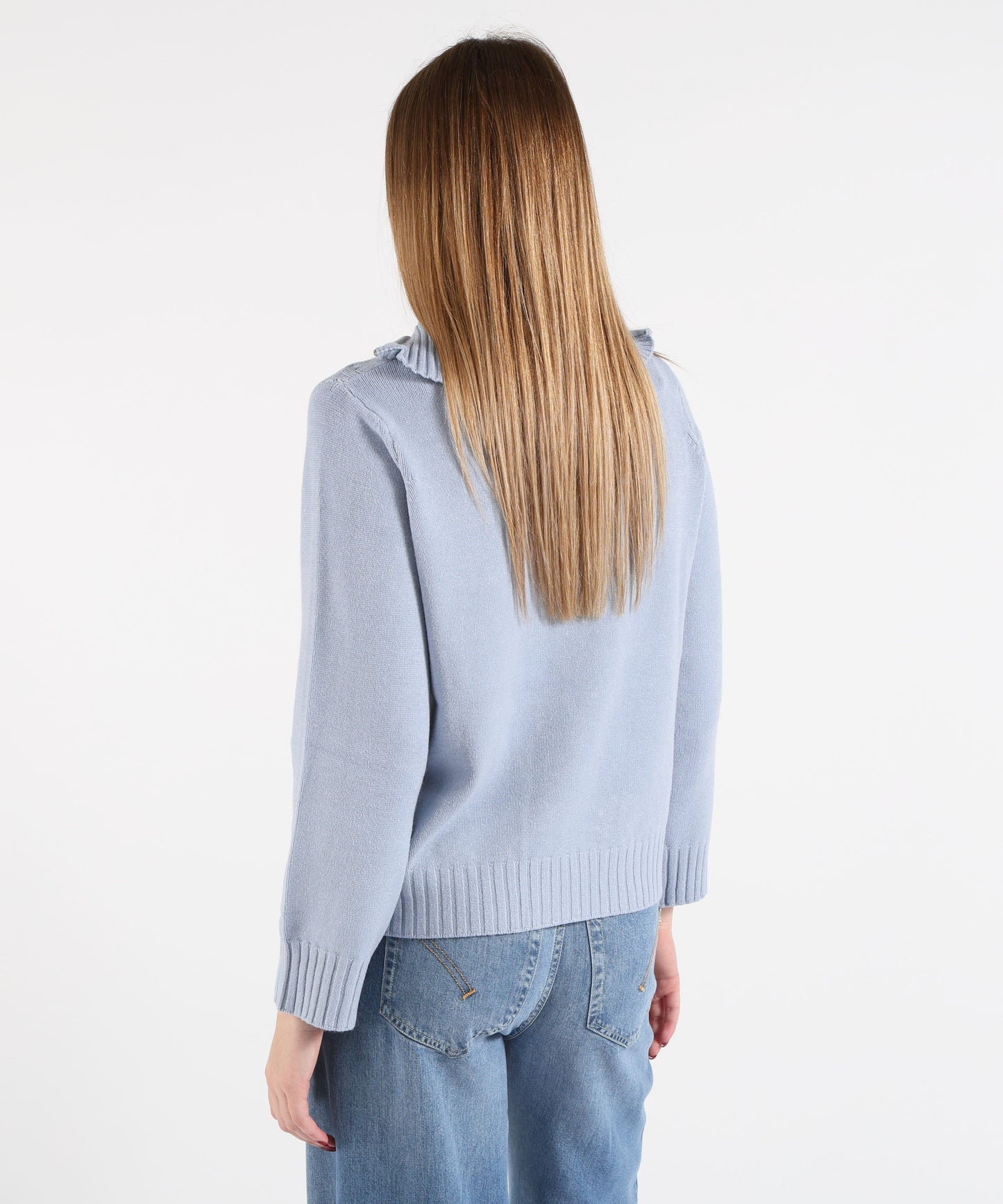 KAOS Maglia Donna Ampia con Trecce Frontali e Collo Alto con Zip