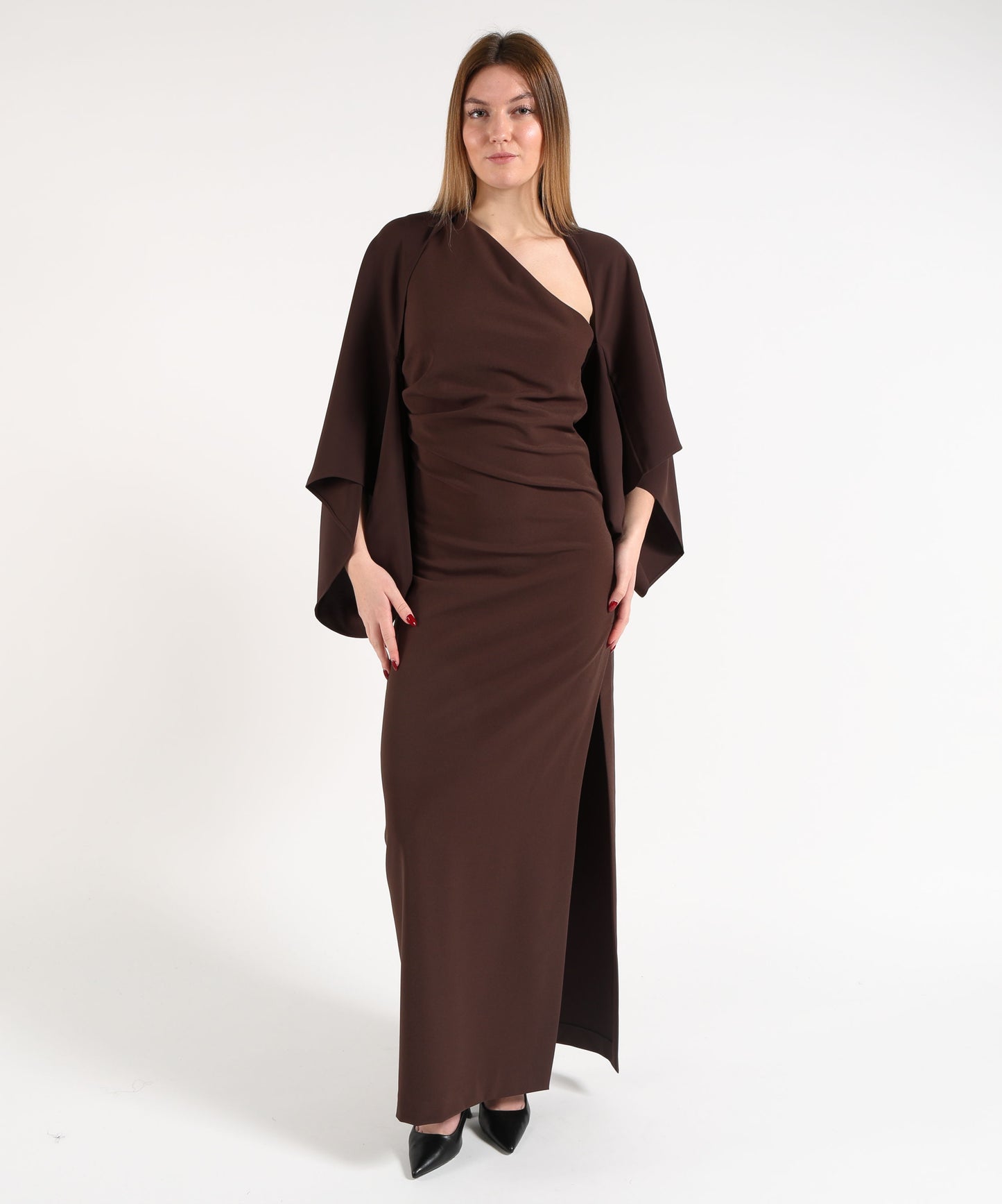 P.A.R.O.S.H. Stola Ampia con Maniche Integrate