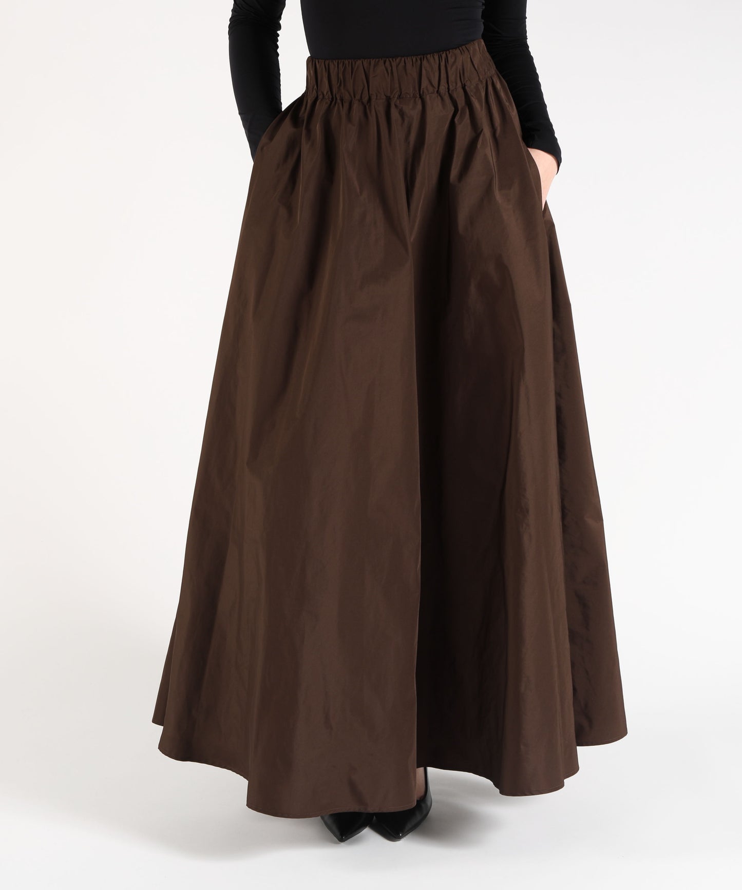 P.A.R.O.S.H. Gonnellone Donna Ampio con Elastico in Vita e Tasche Laterali