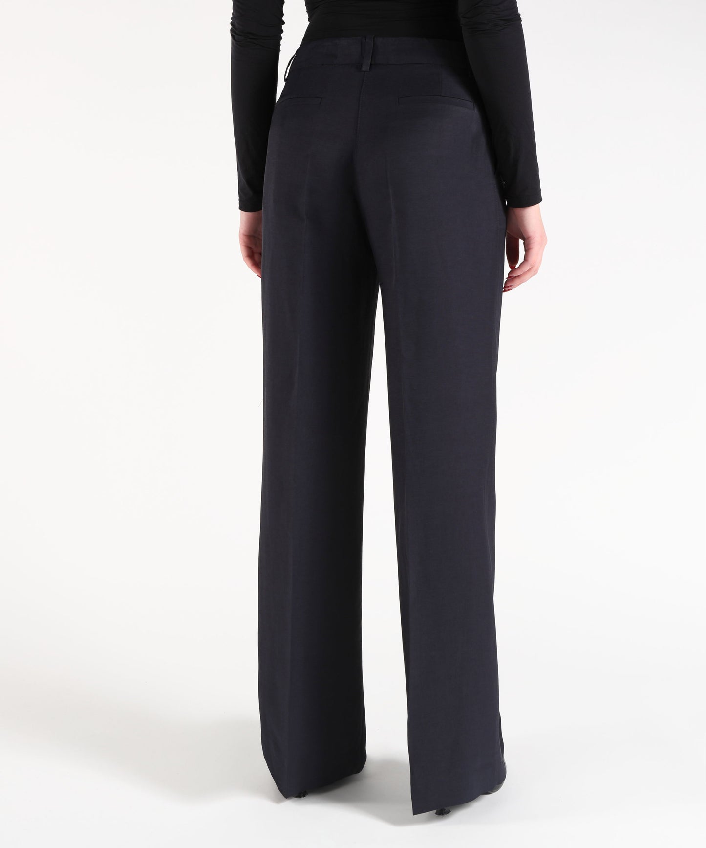 P.A.R.O.S.H. Pantalone Donna Ampio a Vita Regolare con Tasche Laterali