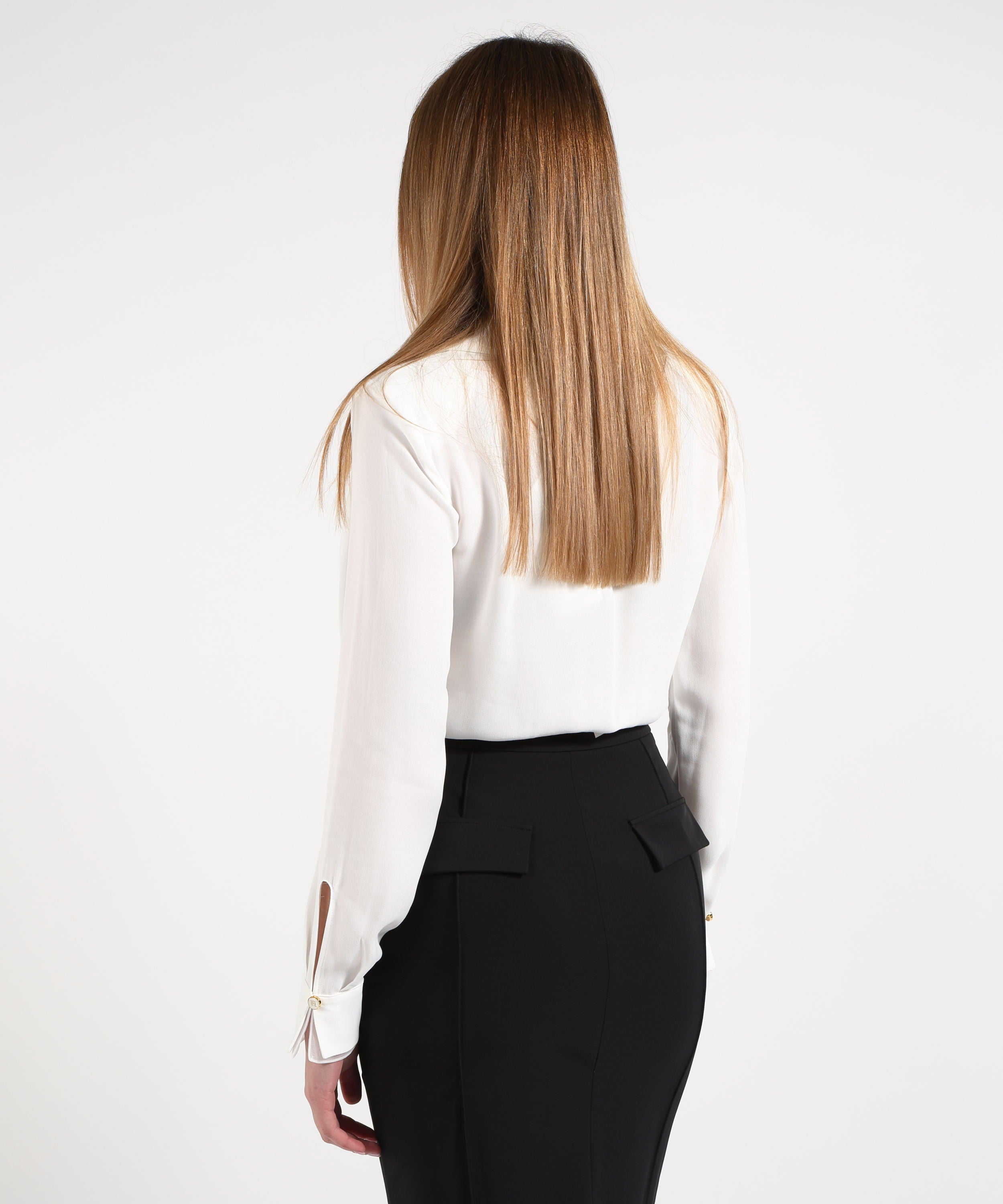 ELISABETTA FRANCHI Body in georgette di viscosa