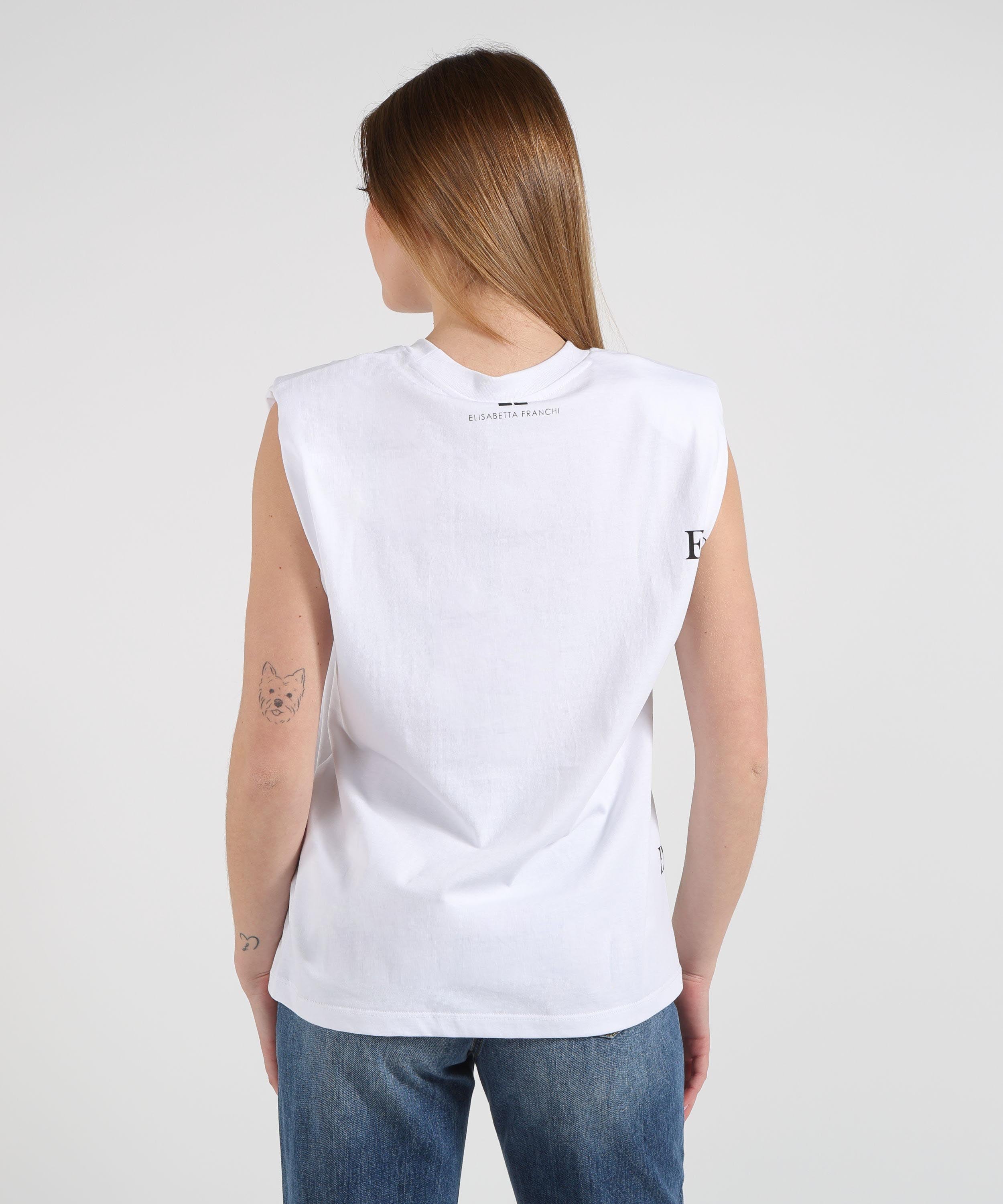 ELISABETTA FRANCHI T-shirt in jersey con stampa lettering